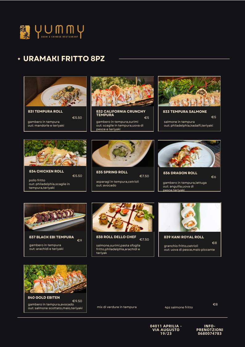 Menu di Yummy Ristorante 
