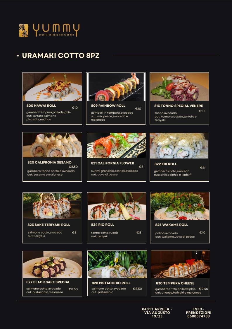 Menu di Yummy Ristorante 