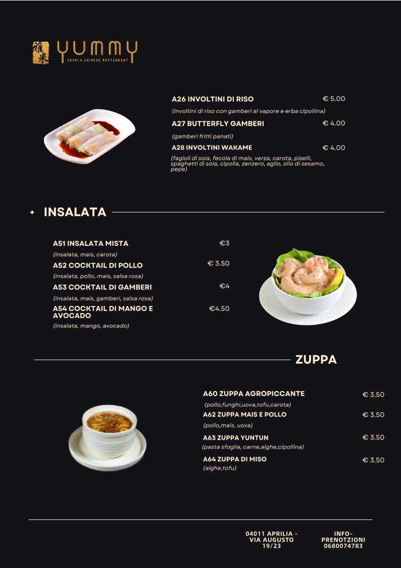 Menu di Yummy Ristorante 