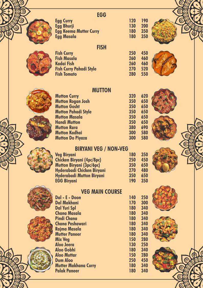 Yuri Restaurant menu