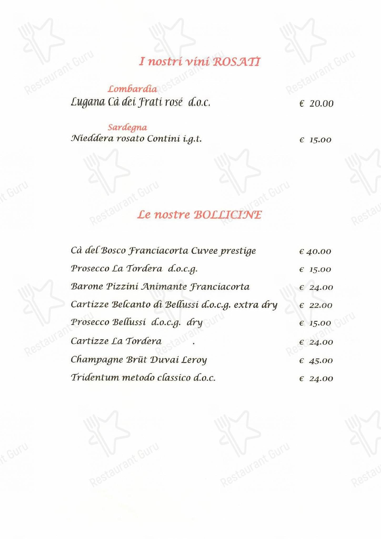 Wine Menu per Extè ristorante