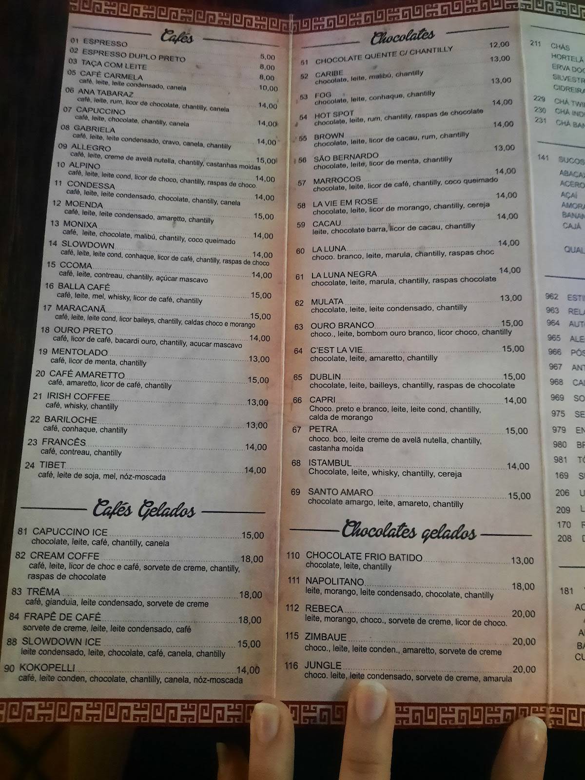 Zarabatana Café cardápio