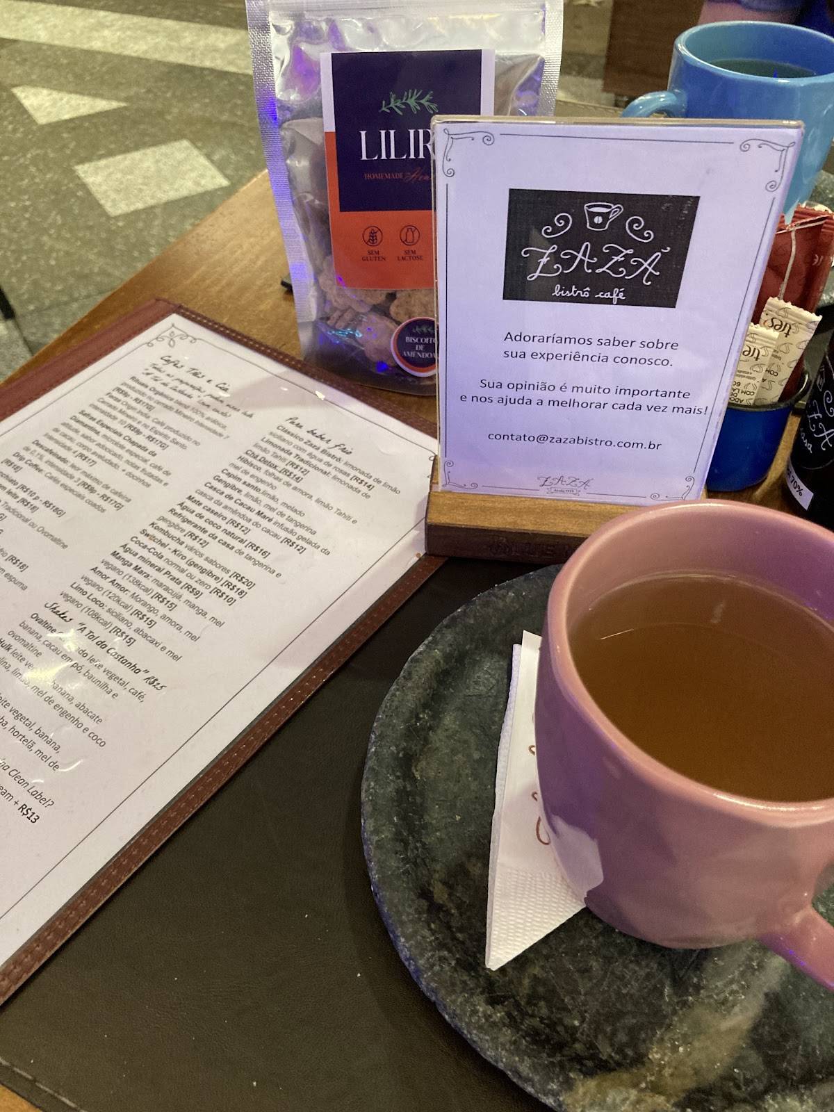 Zazá Bistrô Café cardápio