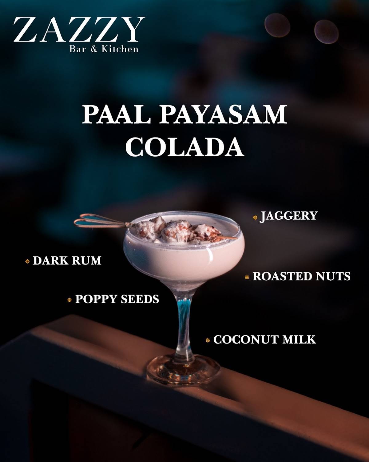 Zazzy Bar & Kitchen menu