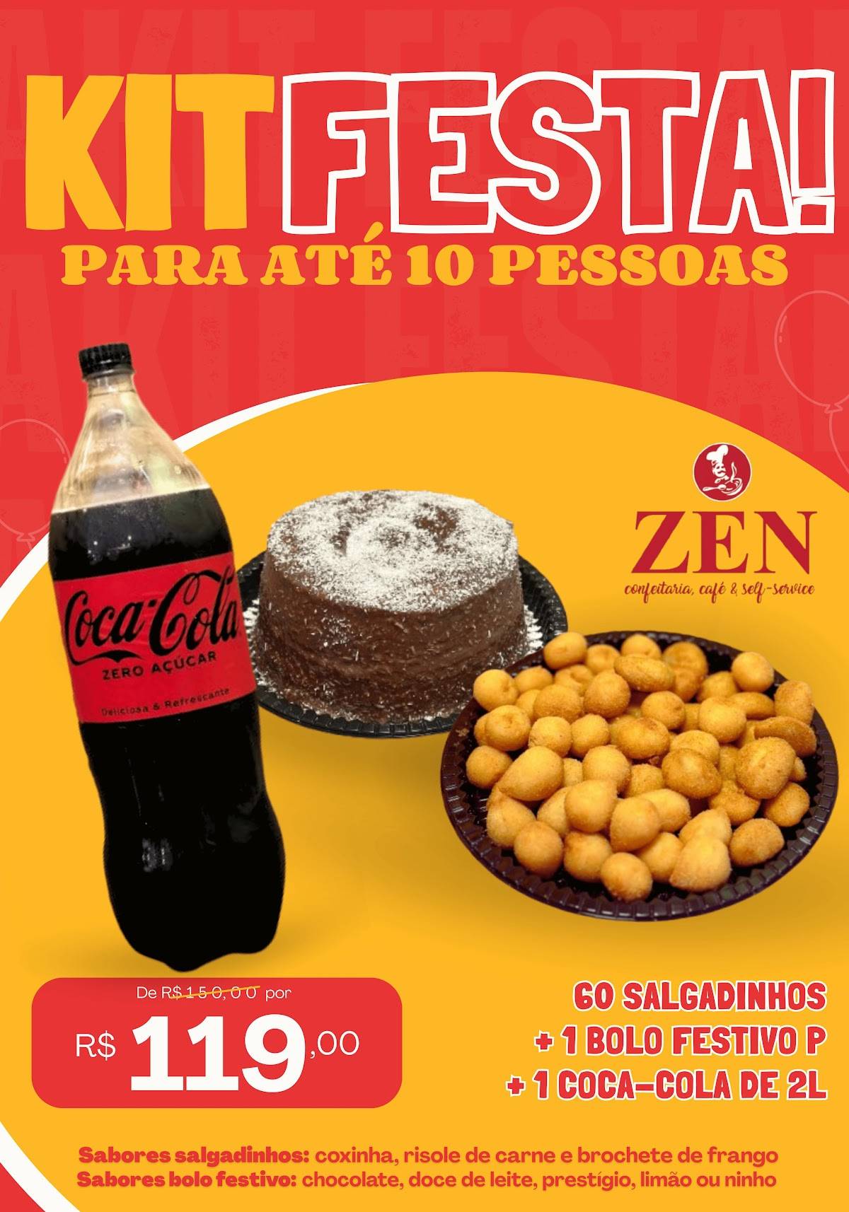 Zen Confeitaria cardápio