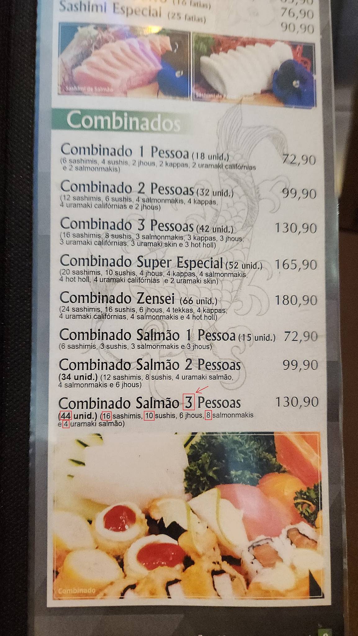Zensei Sushi - Santo André cardápio