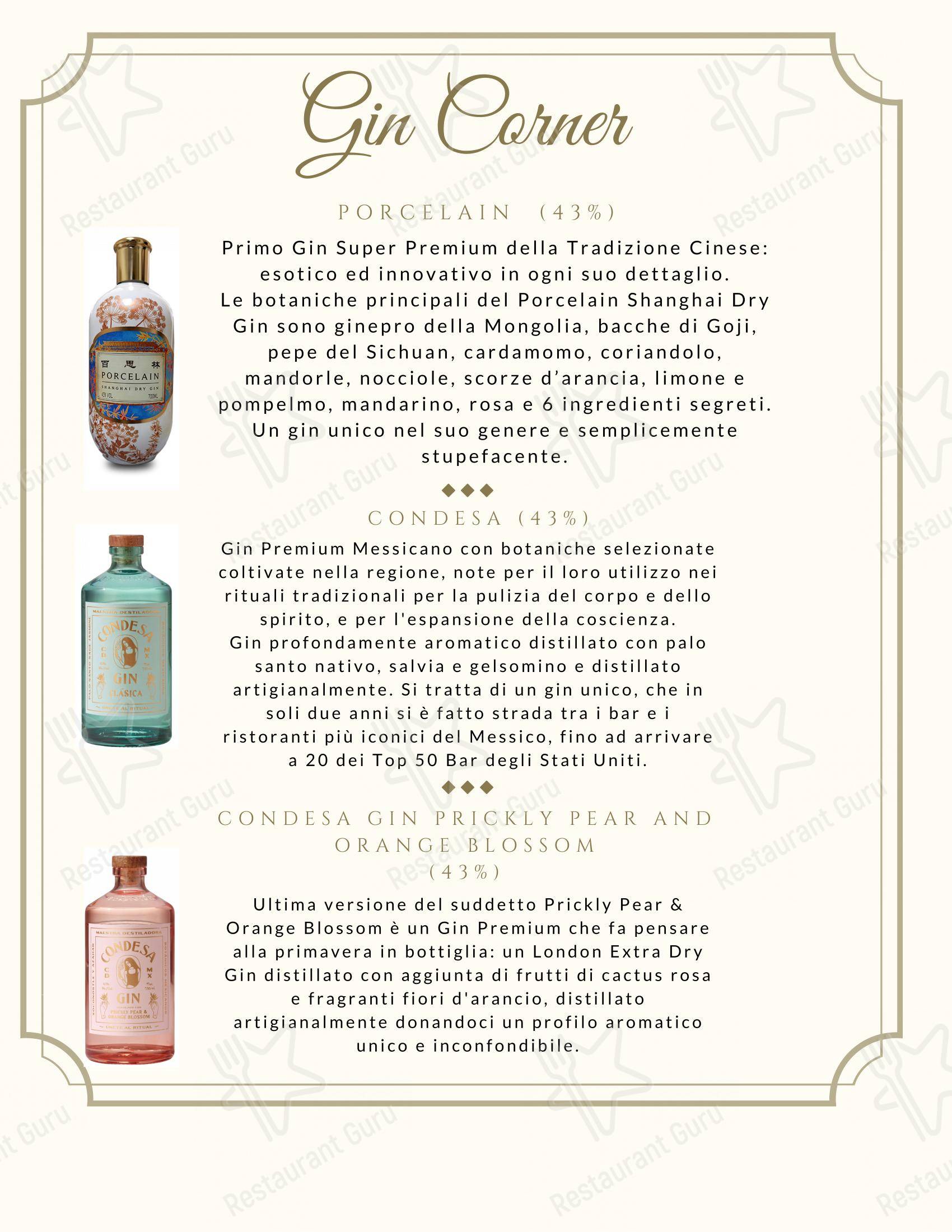 Menu per Zero56 in Roma