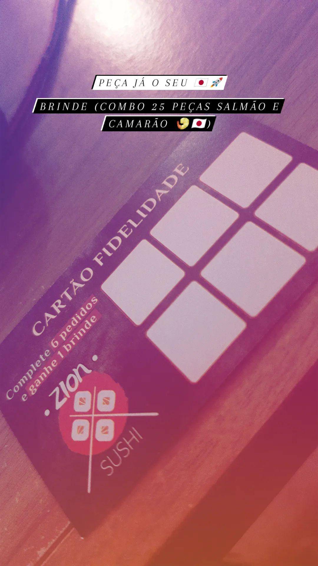 Zion Sushi cardápio