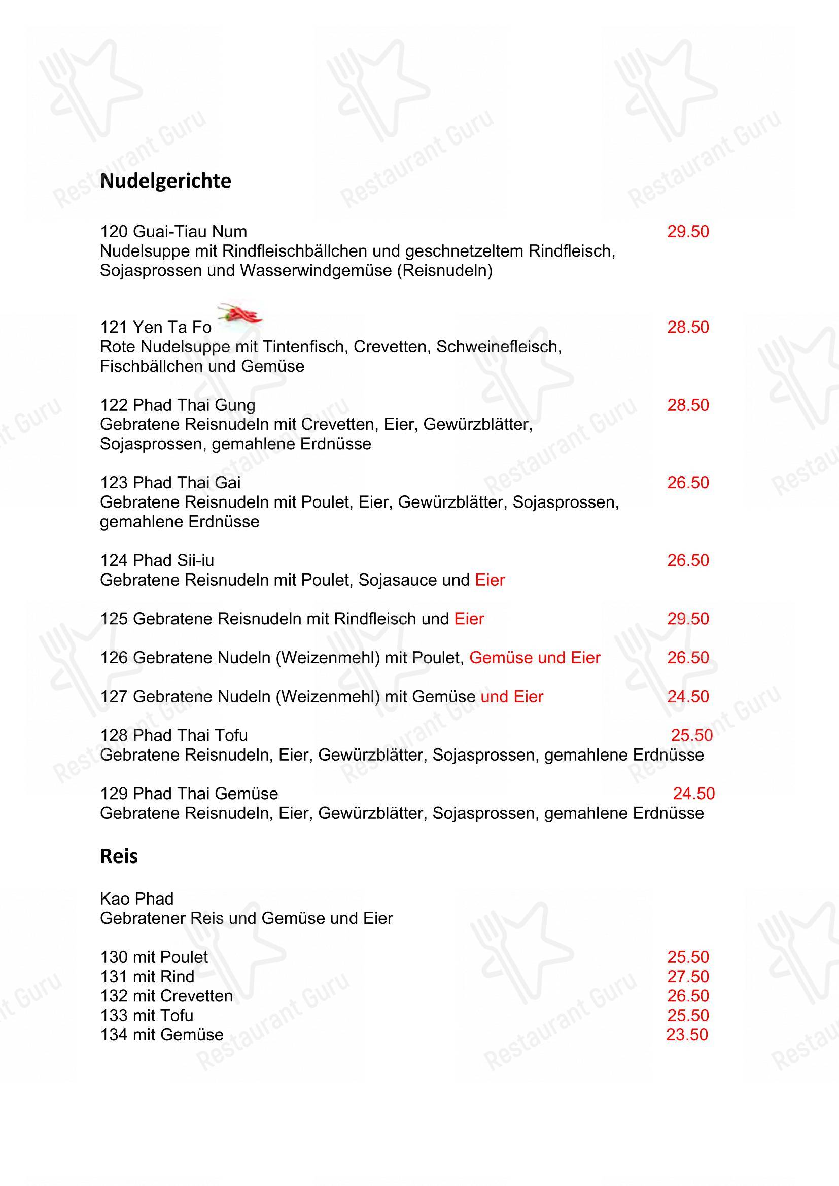 Menu di Zum Siam - Menu