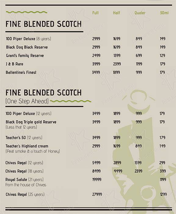 Lazy Shack menu