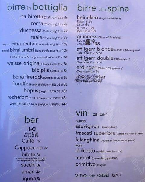 Menu di Merulana Cafè 