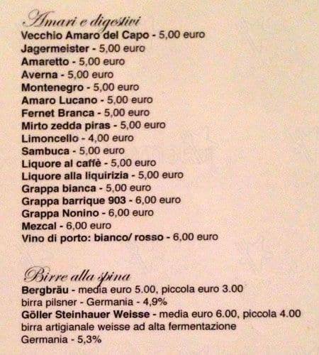 Menu di Bar Black Market 