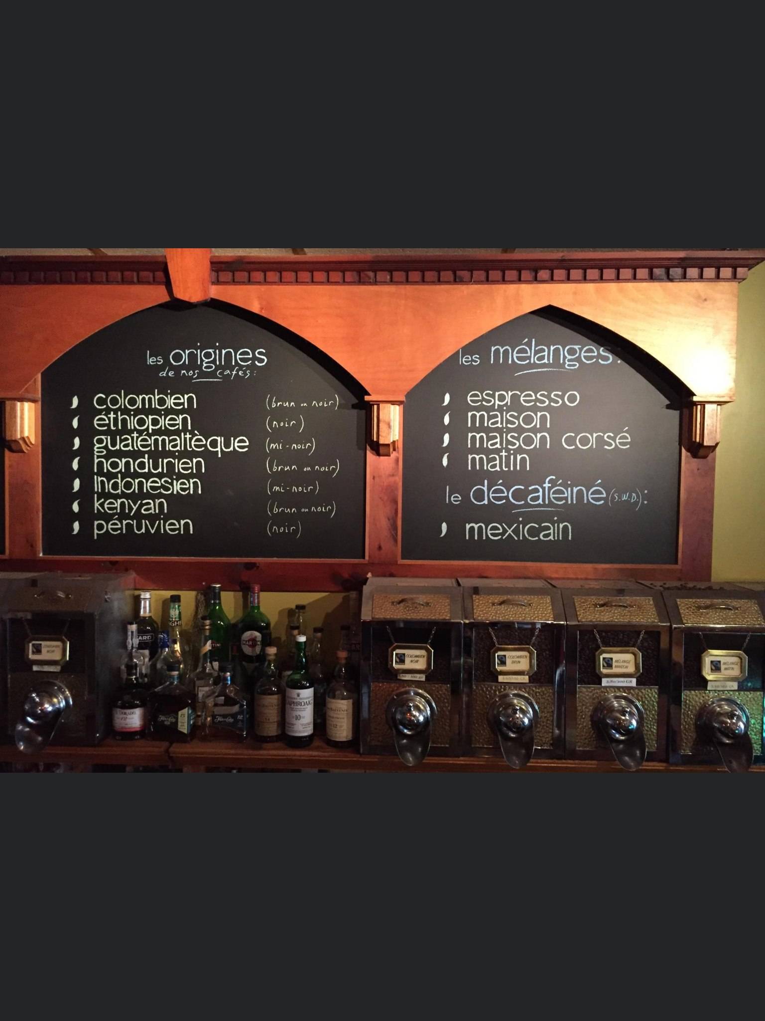 Menu de café-bar L'Abstracto