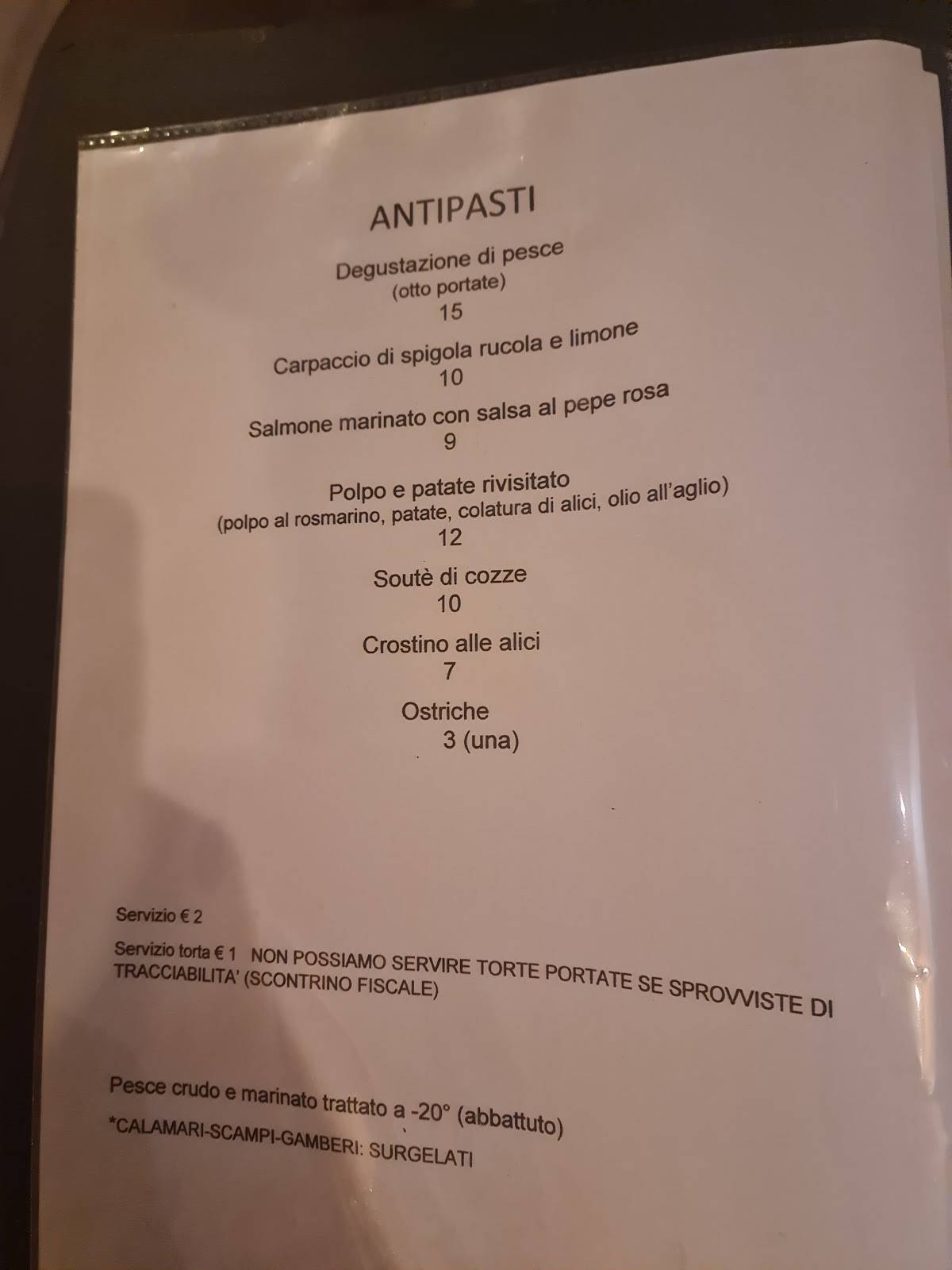 Menu di da MASTICABRODO "osteria del mare" 