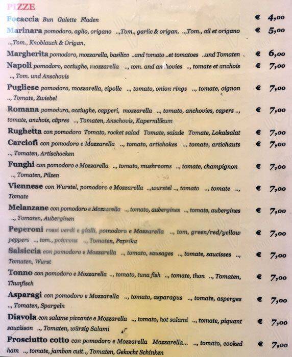 Menu di ristorante rossi 