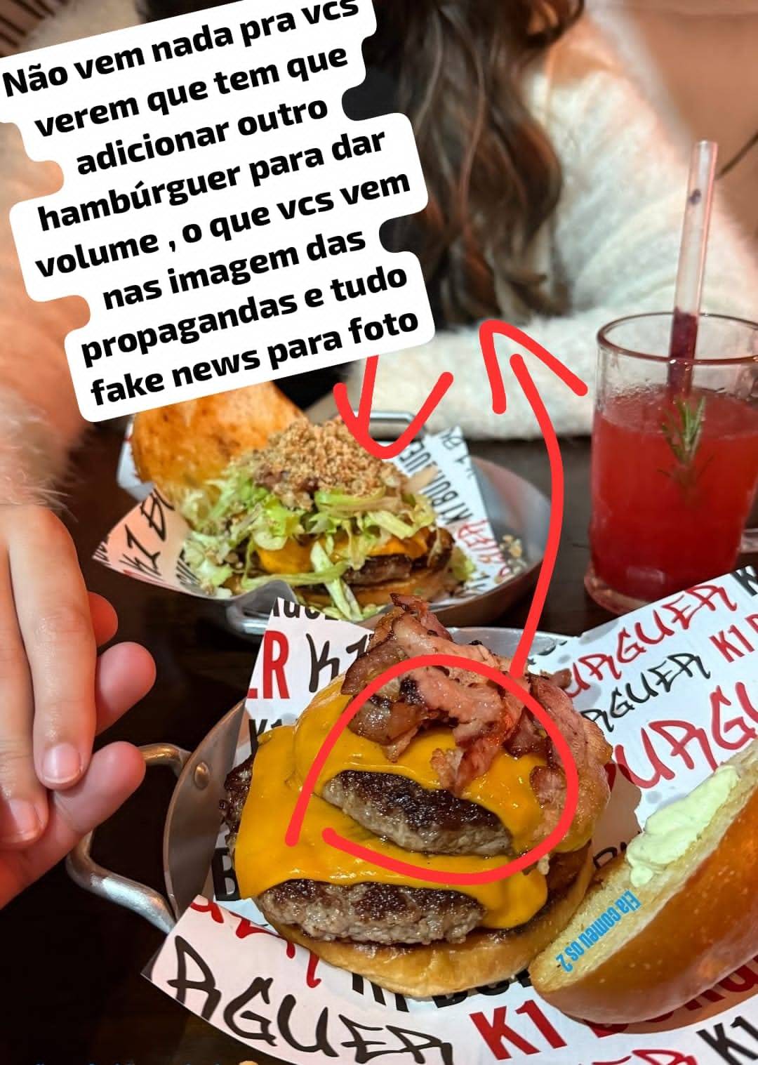 k1 Burguer cardápio