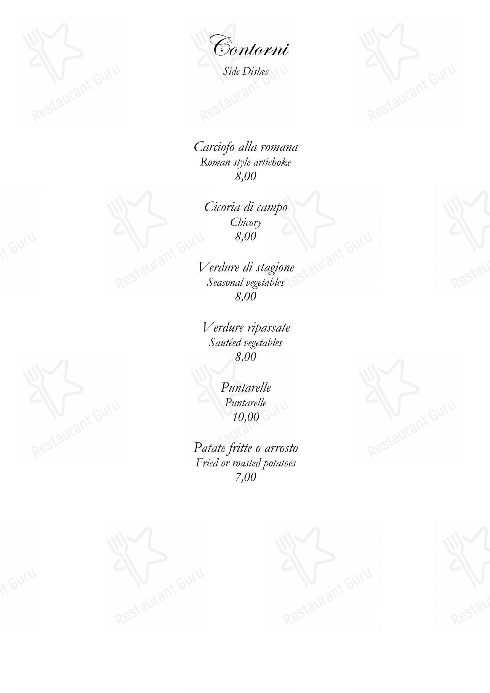 Menu pour All'Arancio d'Oro da Cialfi restaurant