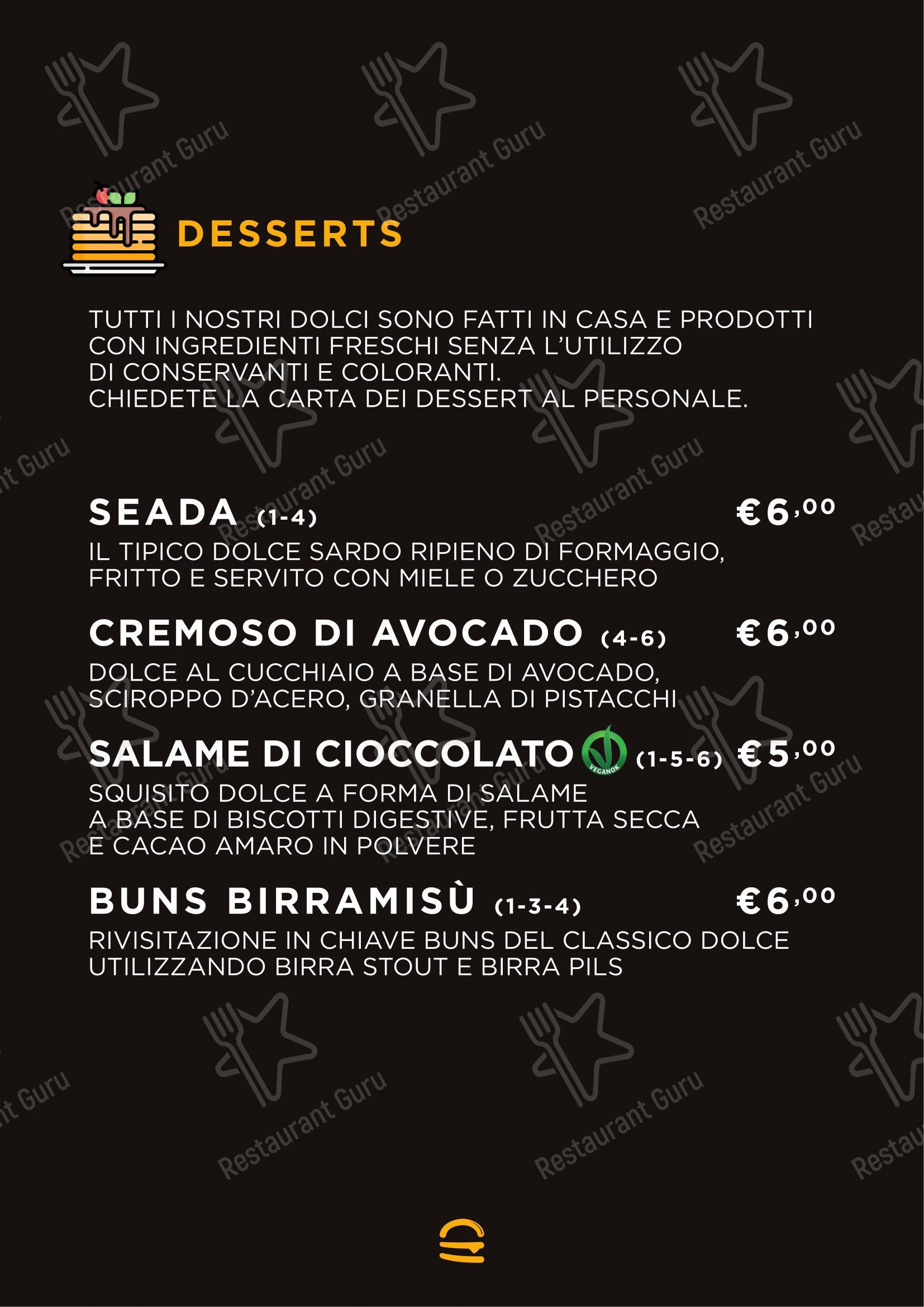 Menu di Buns Homemade Burger - Menu