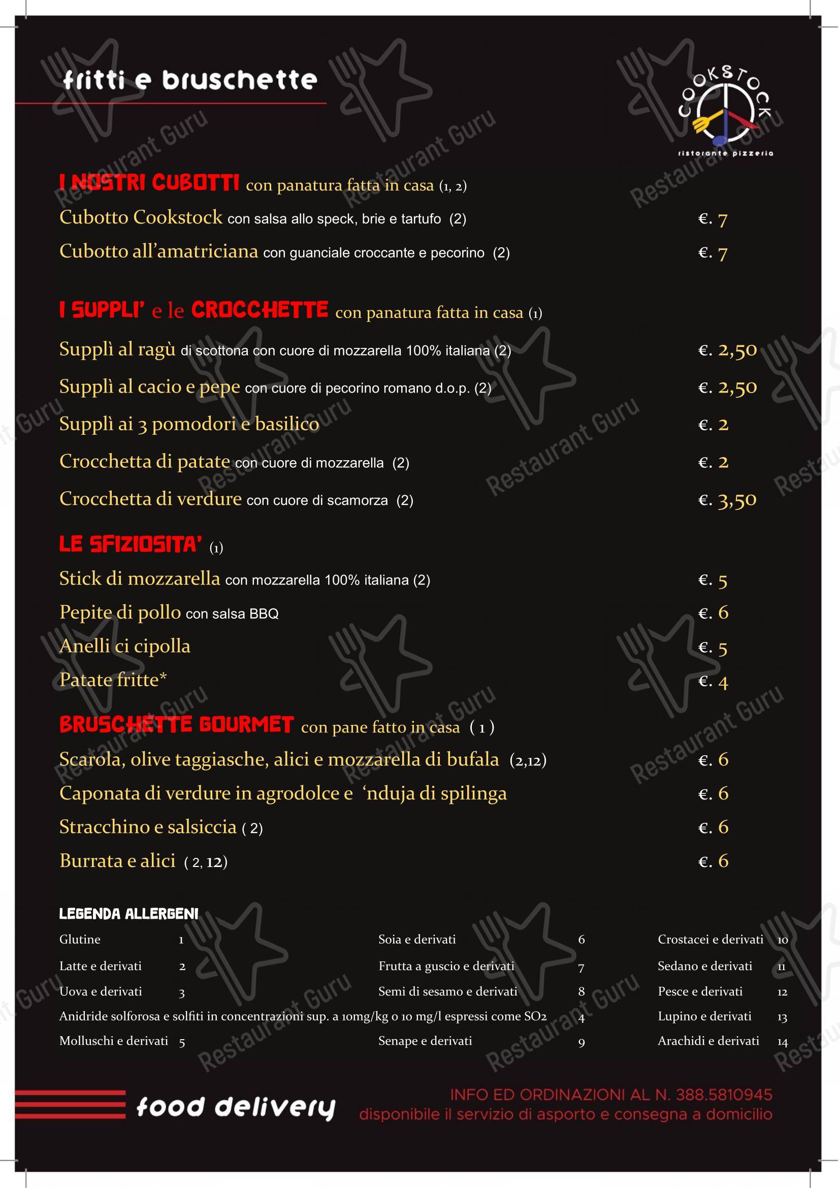 菜单 per Cookstock in Roma