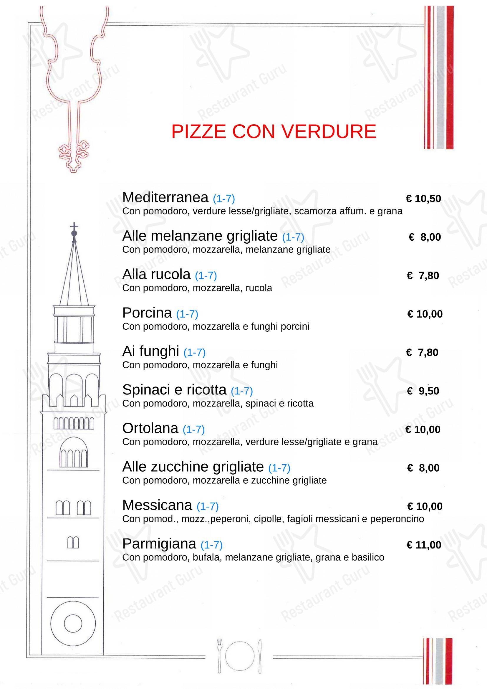 Cremonese in Cremona - Menu