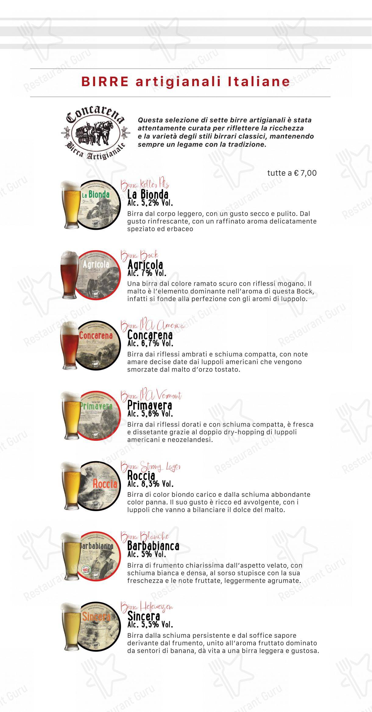Extè in Zanica - Menu