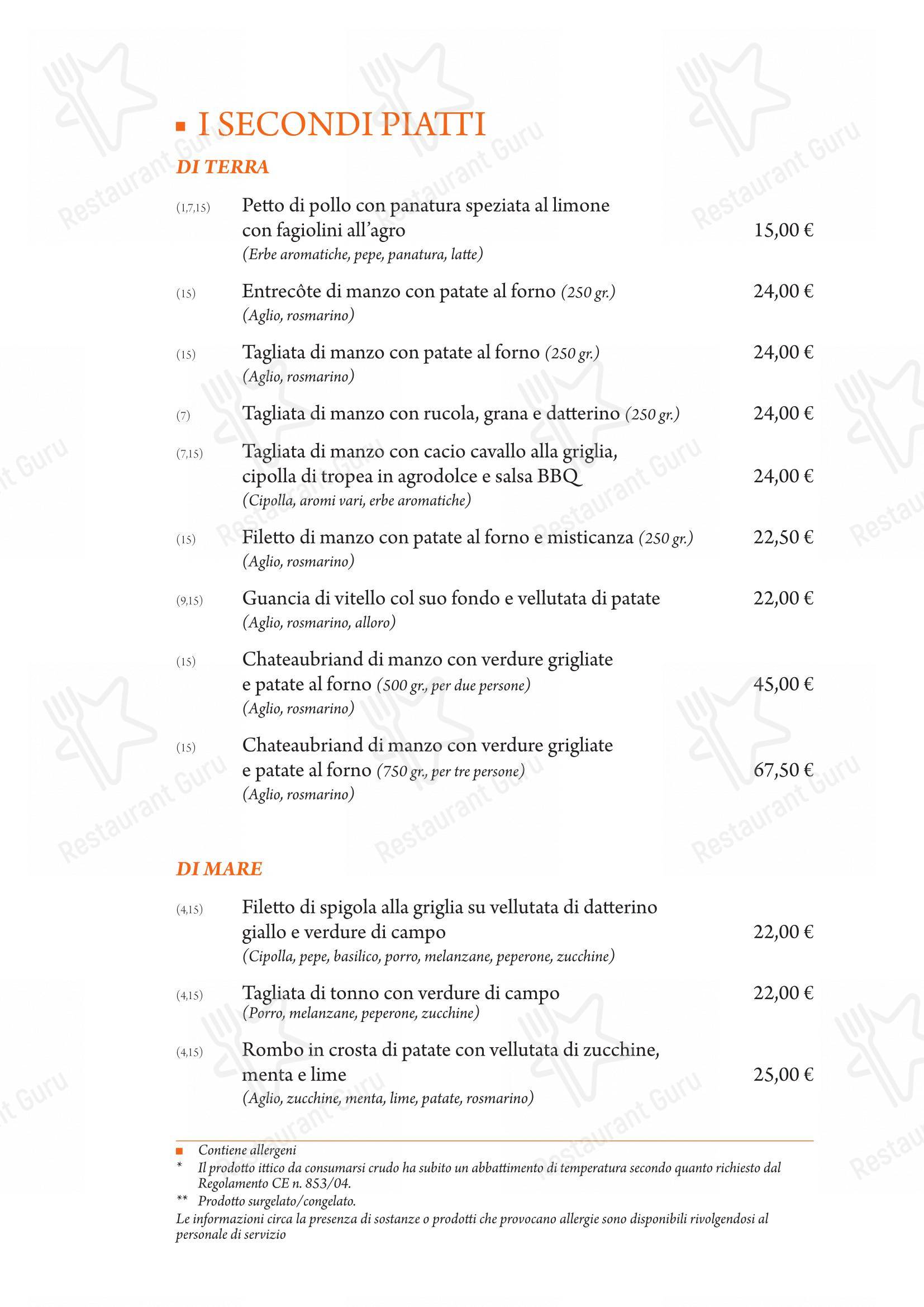 Il Datterino Giallo in Roma - 菜单
