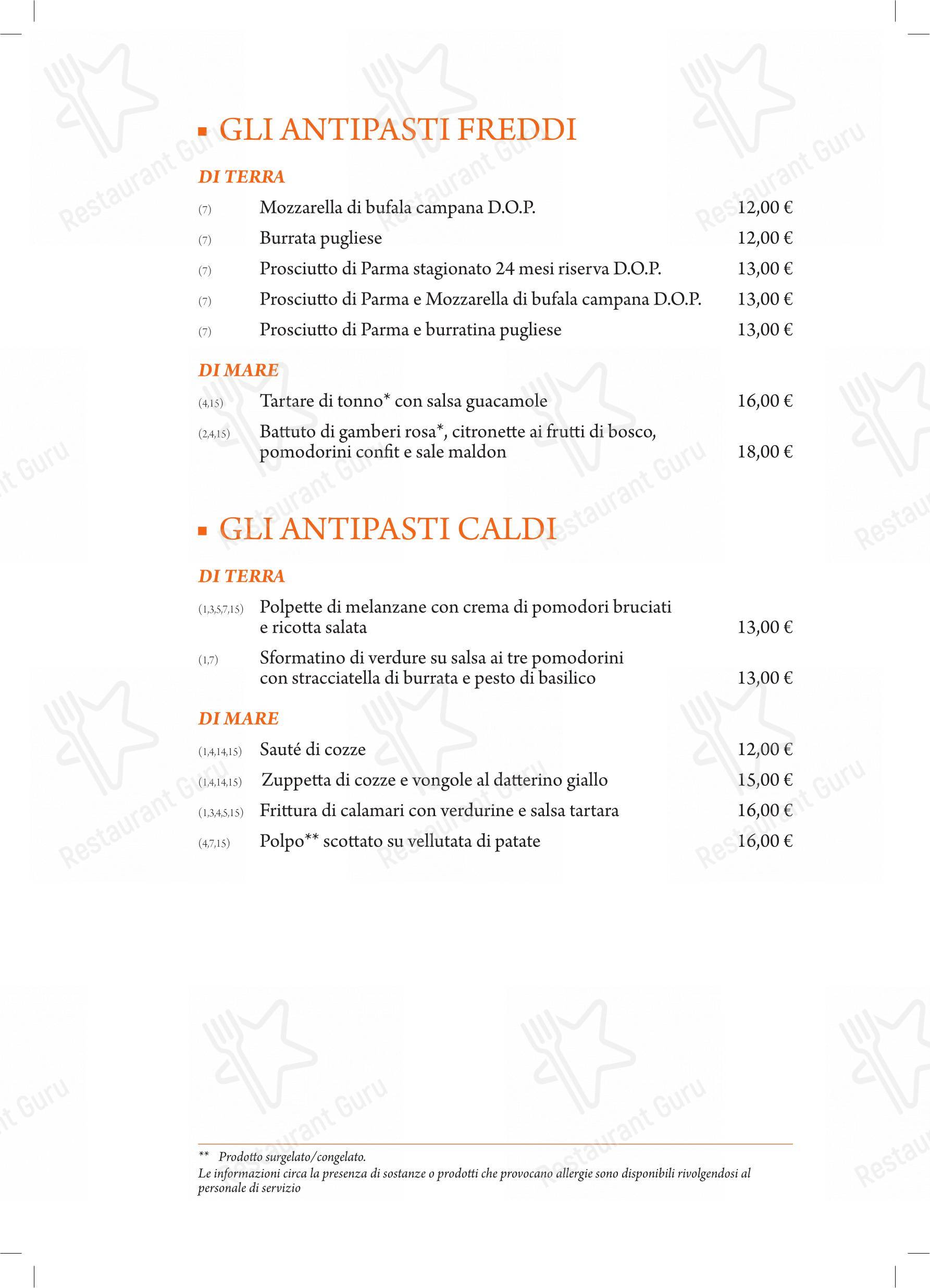 Menu per Il Datterino Giallo in Roma