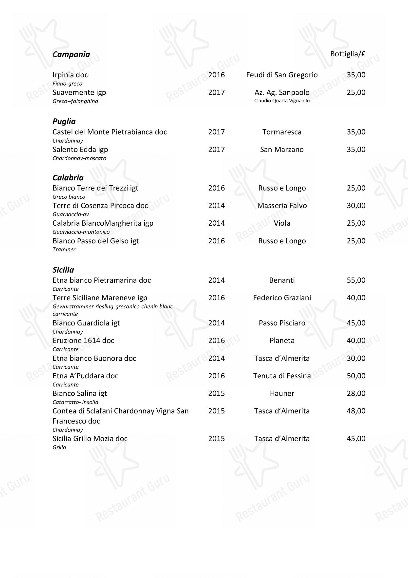 Menu di Il Simposio Ristorante Wine Bar Roma - 菜单