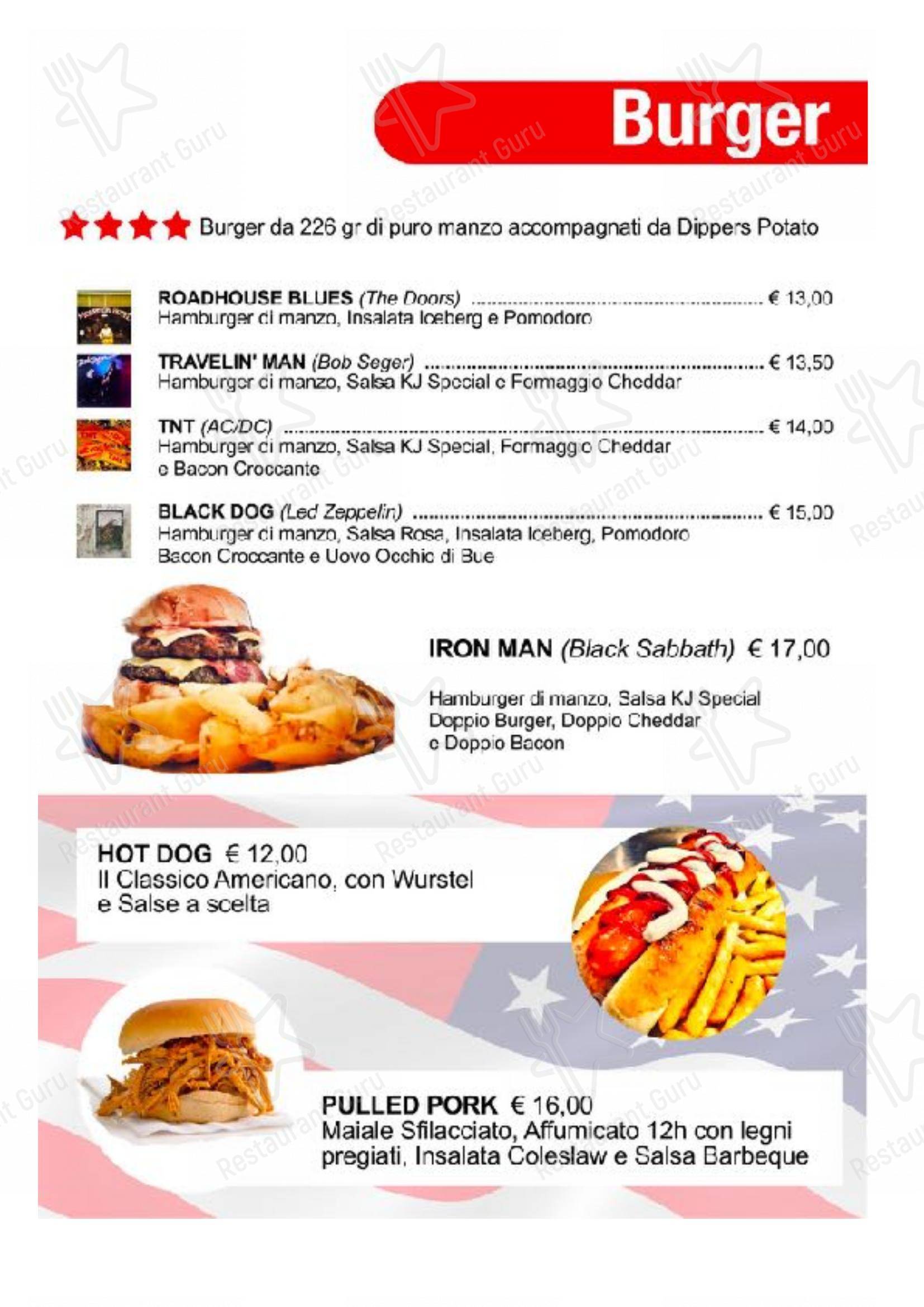 Menu per Kill Joy pub & bar