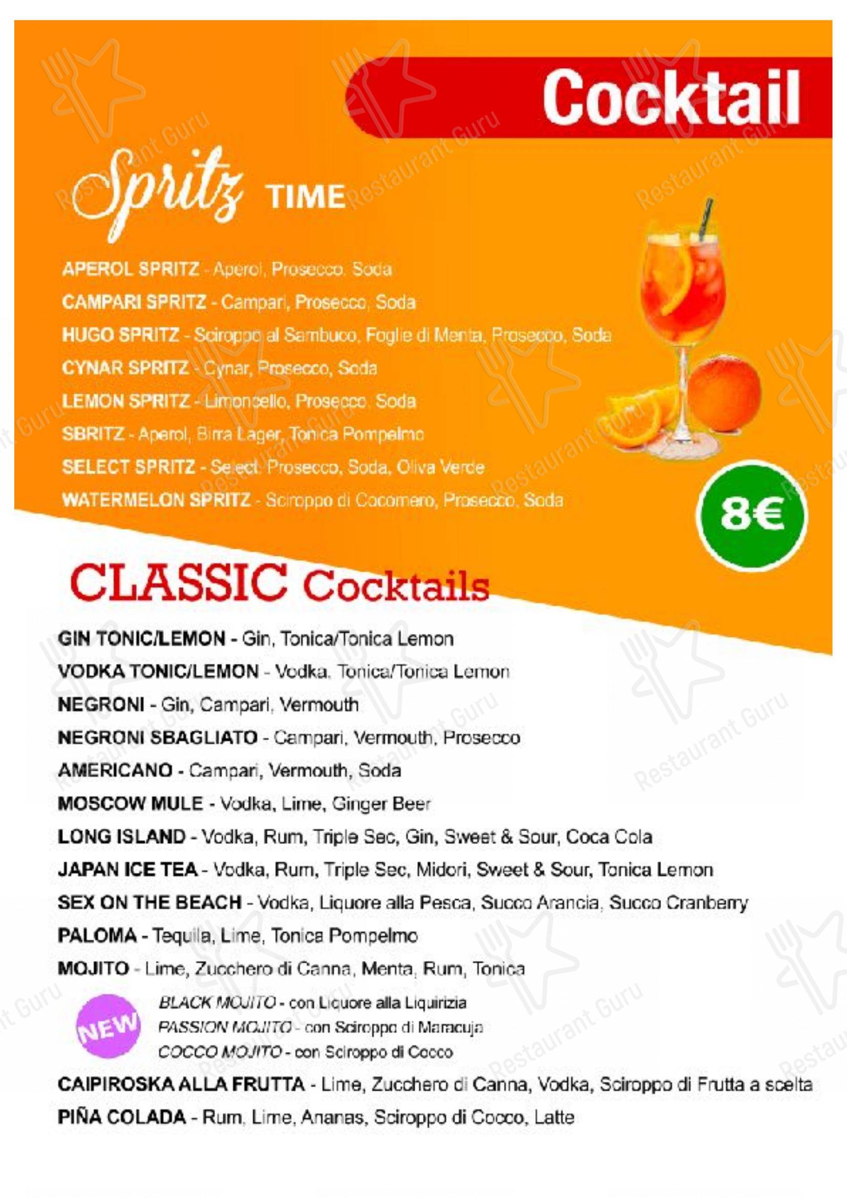 Menu per Kill Joy pub & bar