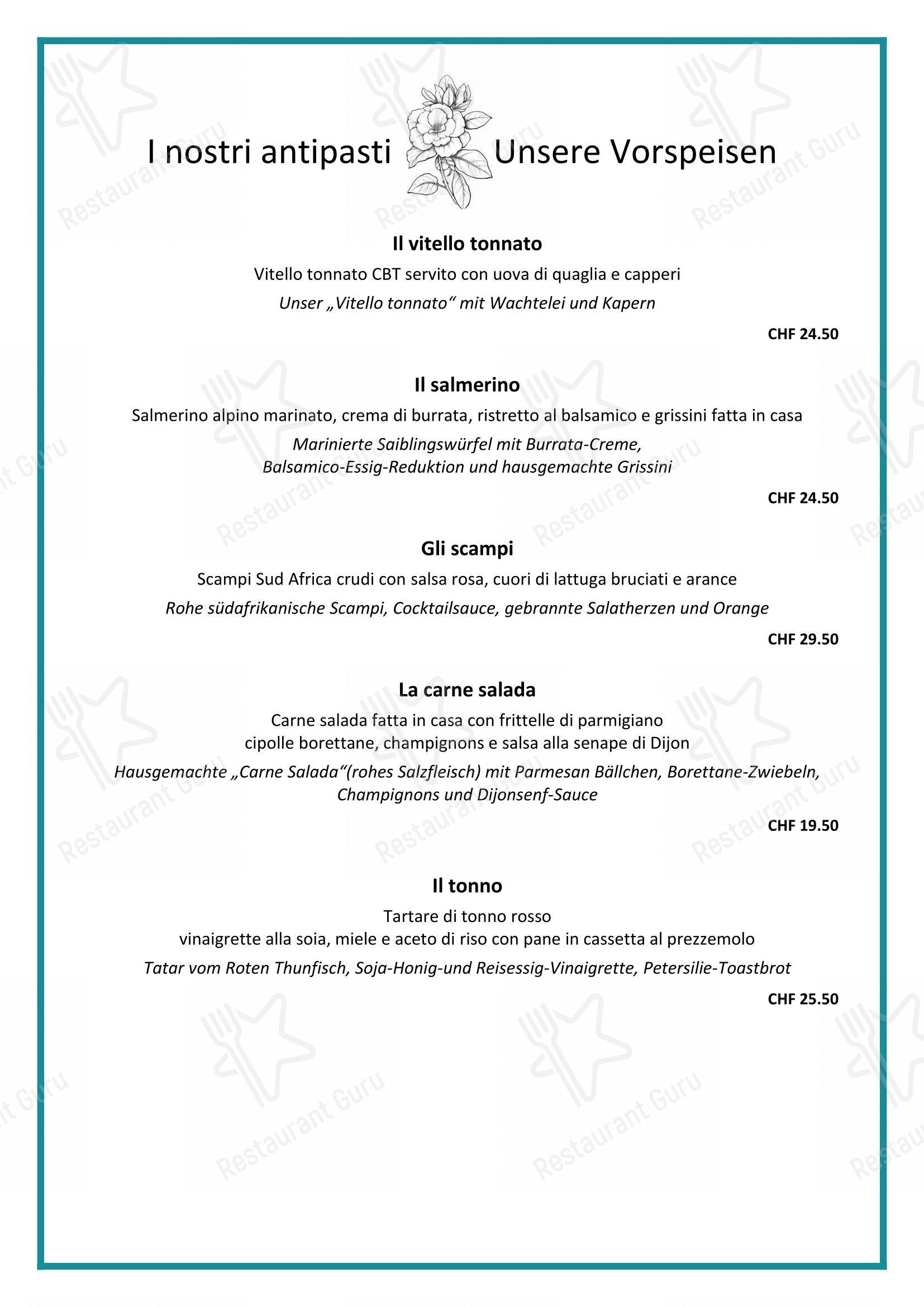 Menu per L'Approdo di Mappo ristorante