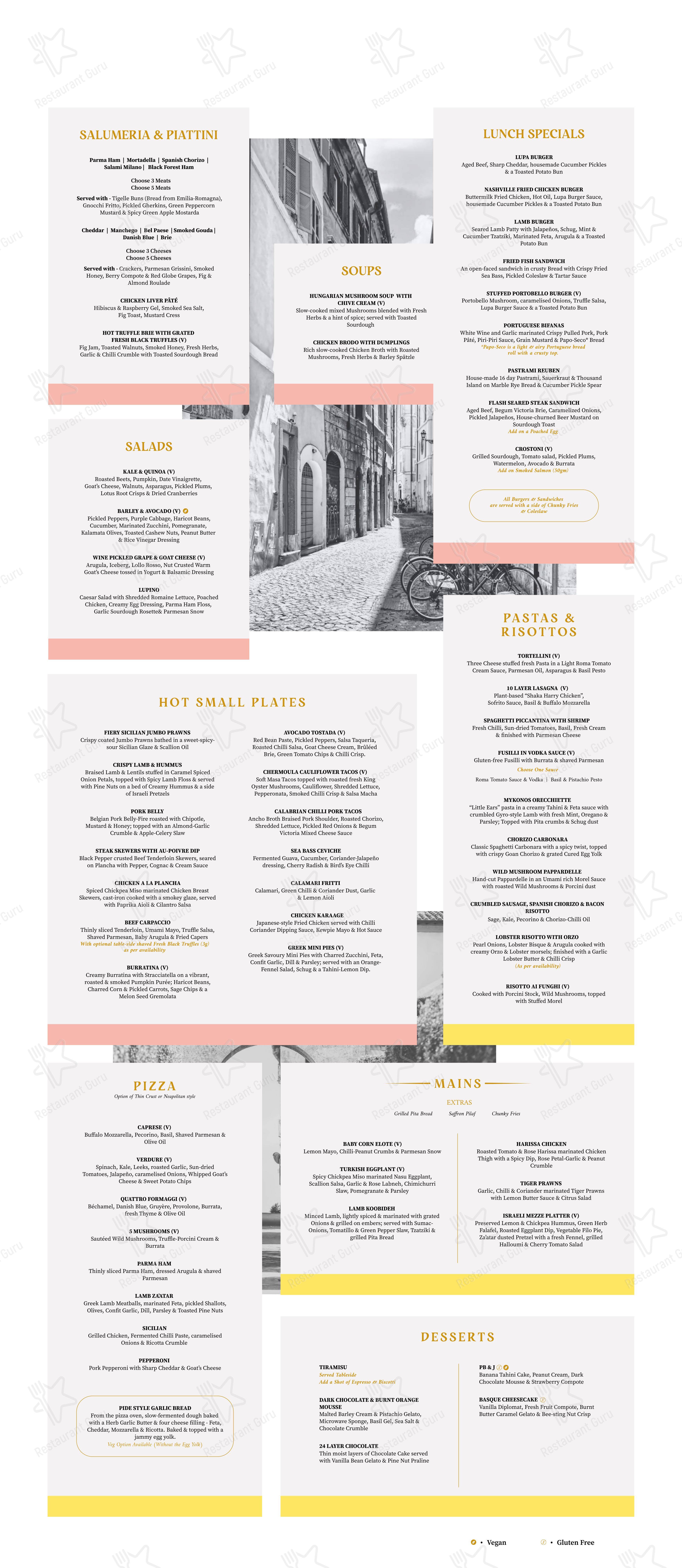 LUPA - Menu