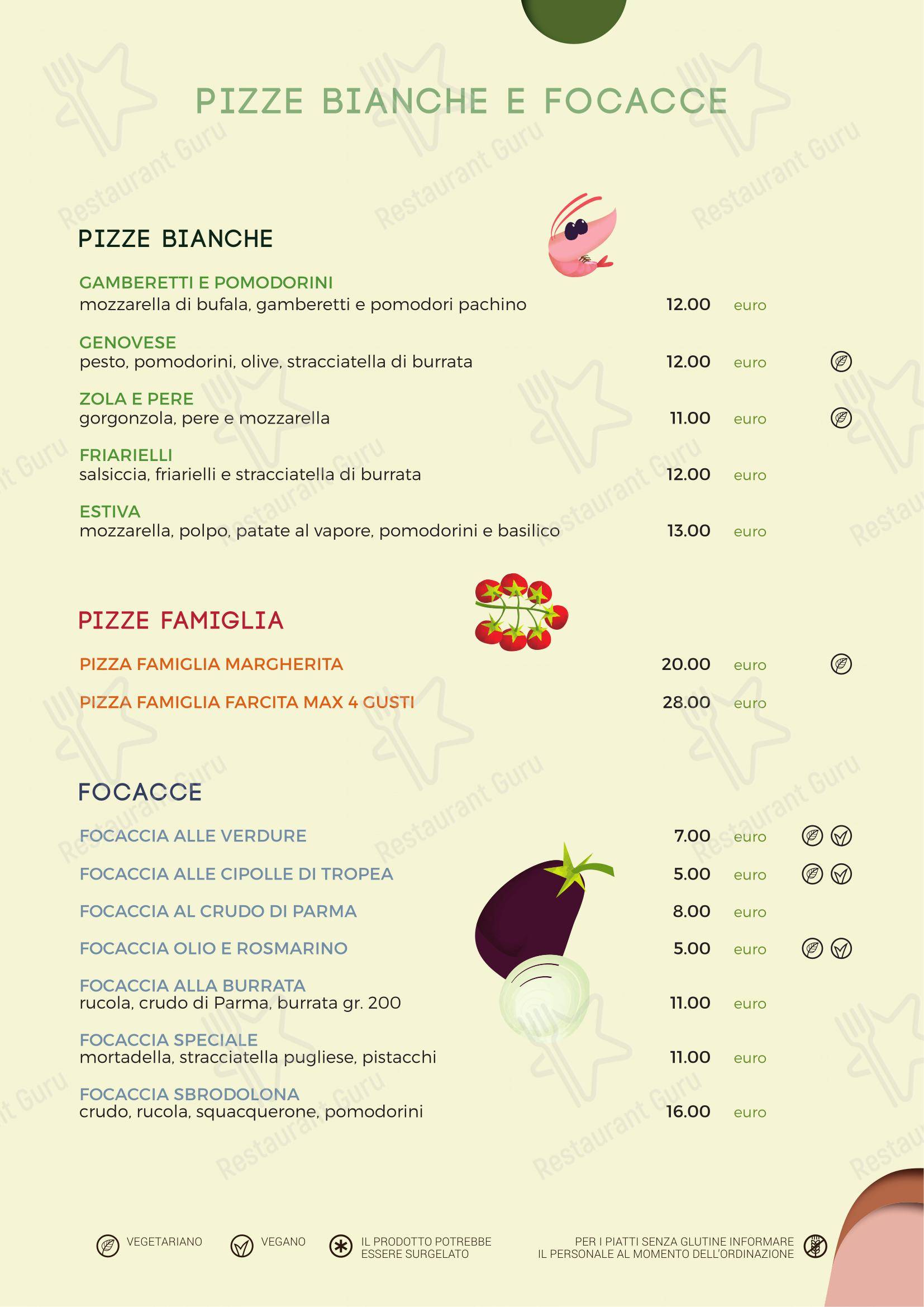 Menu di Mi gioco la pizza - Menu