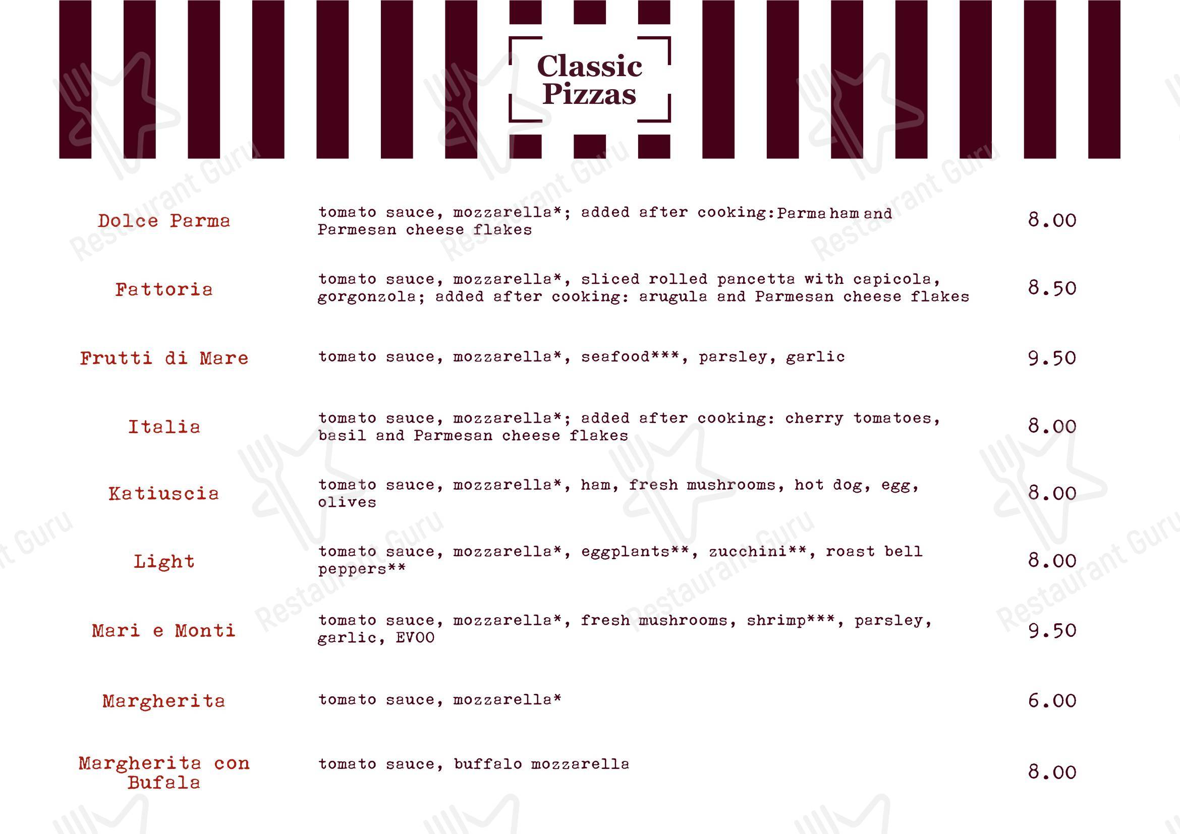 Mondo Pizza in Marsala - Menu