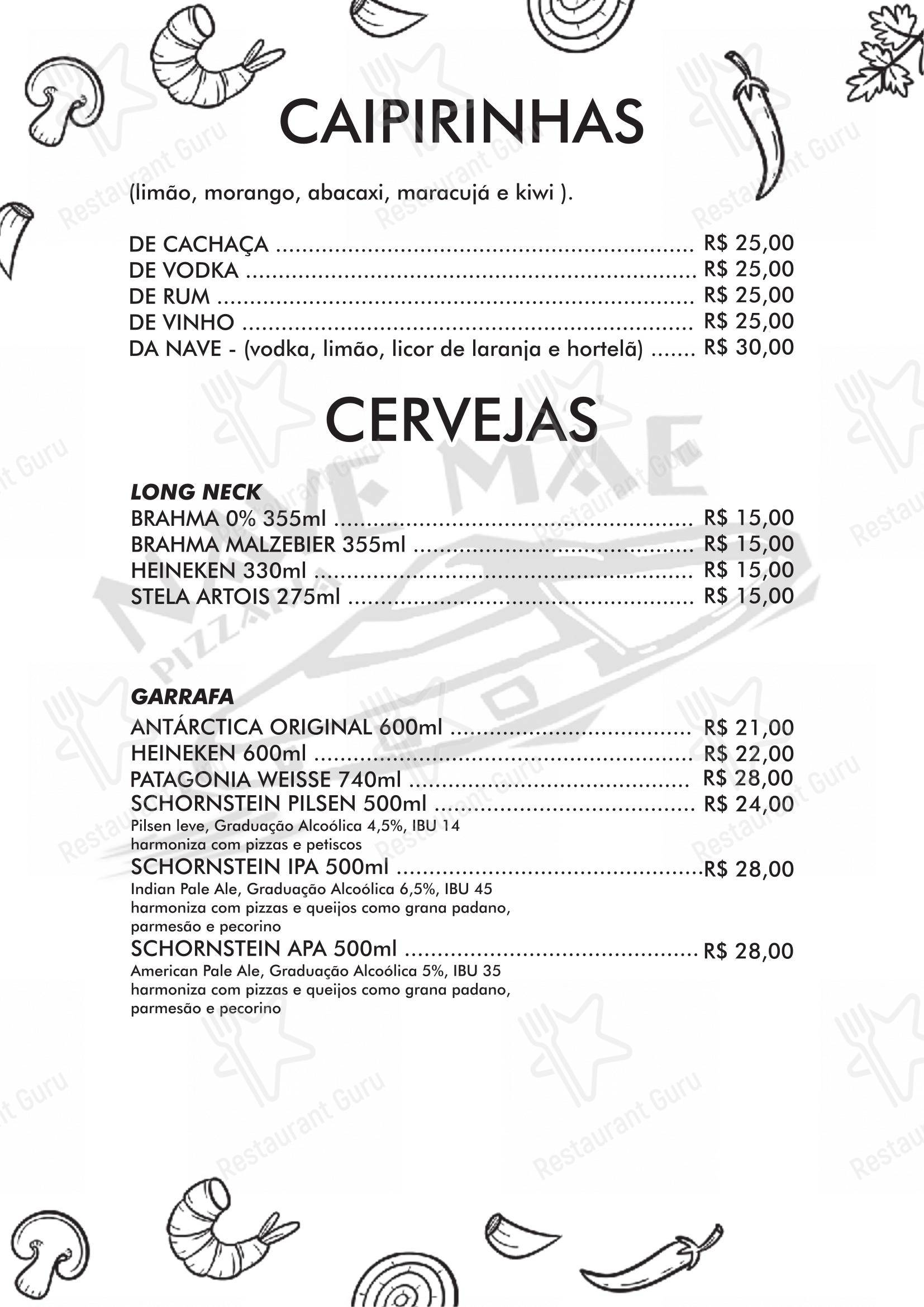 Pizzaria Nave Mãe - Menu