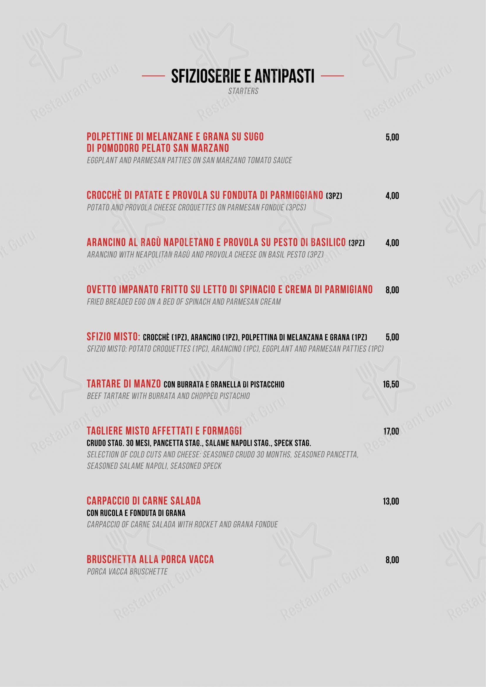 Menu di Porca Vacca - Menu