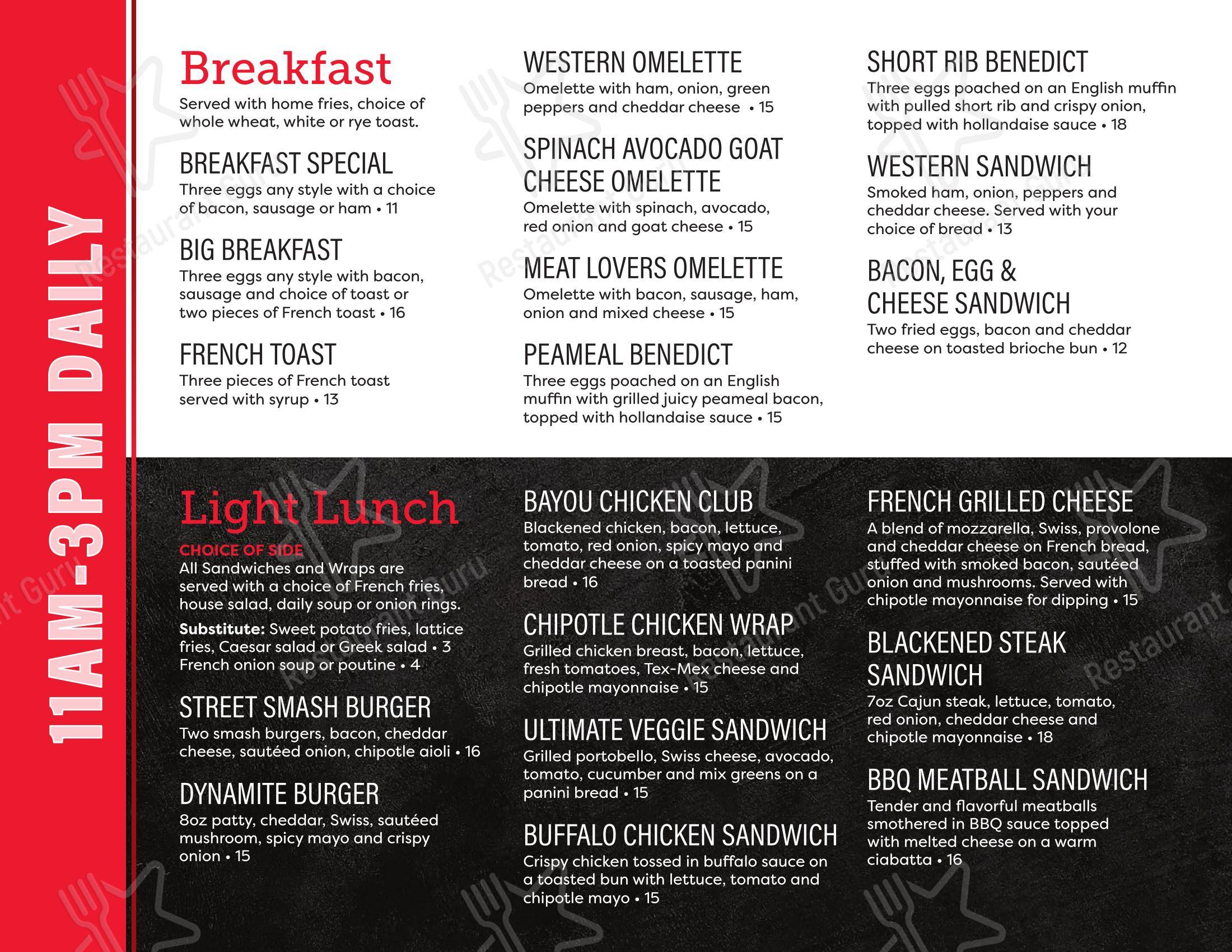 Menu pour Portly Piper Pub Ajax - Menu bar