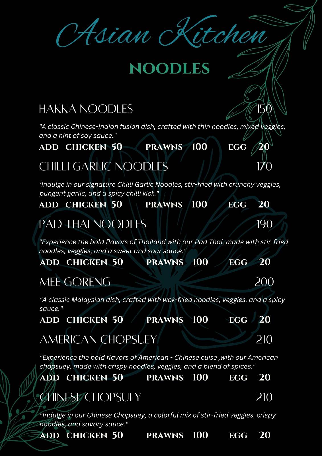 SAGA @ 1157 menu
