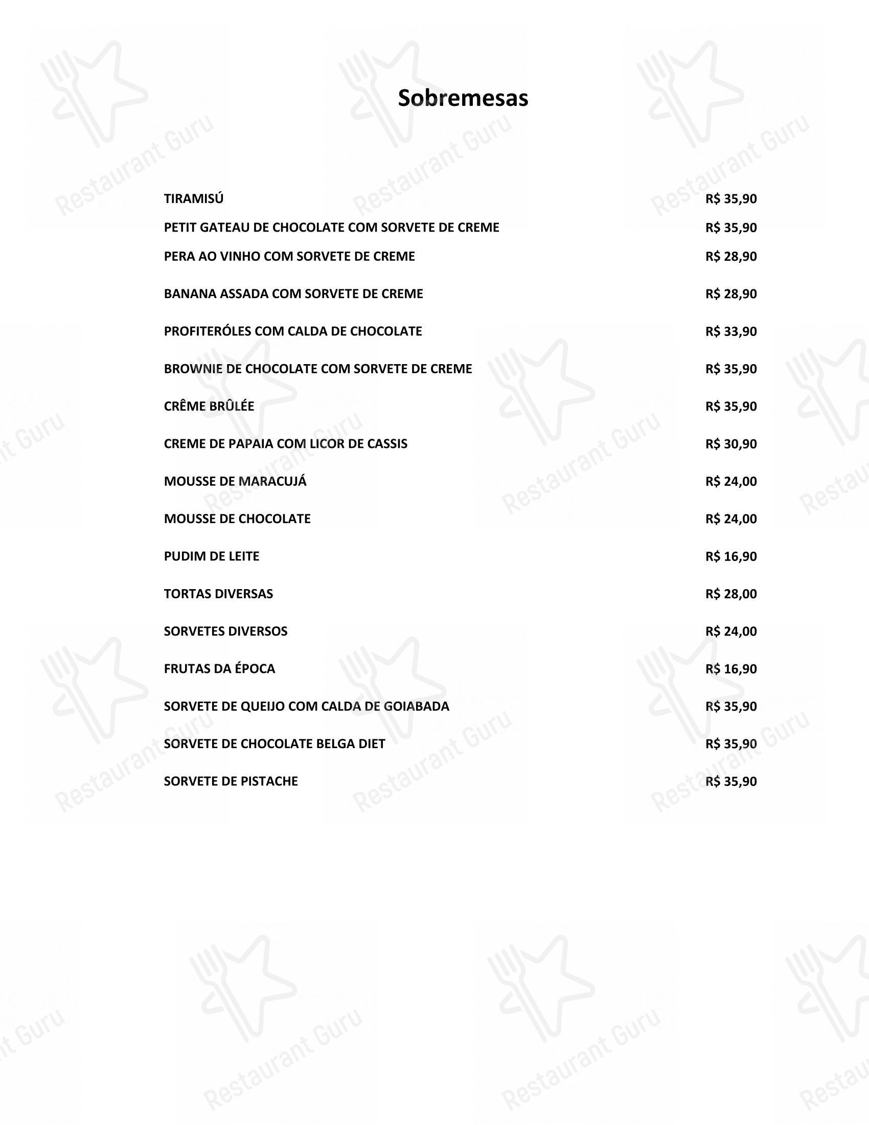 Menu para Cugine Restaurante restaurante