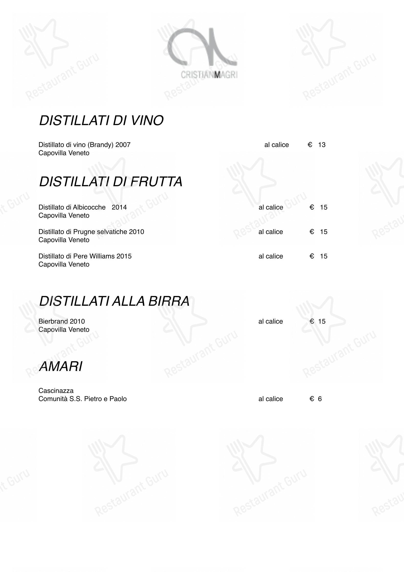 菜单 per Ristorante Cristian Magri ristorante