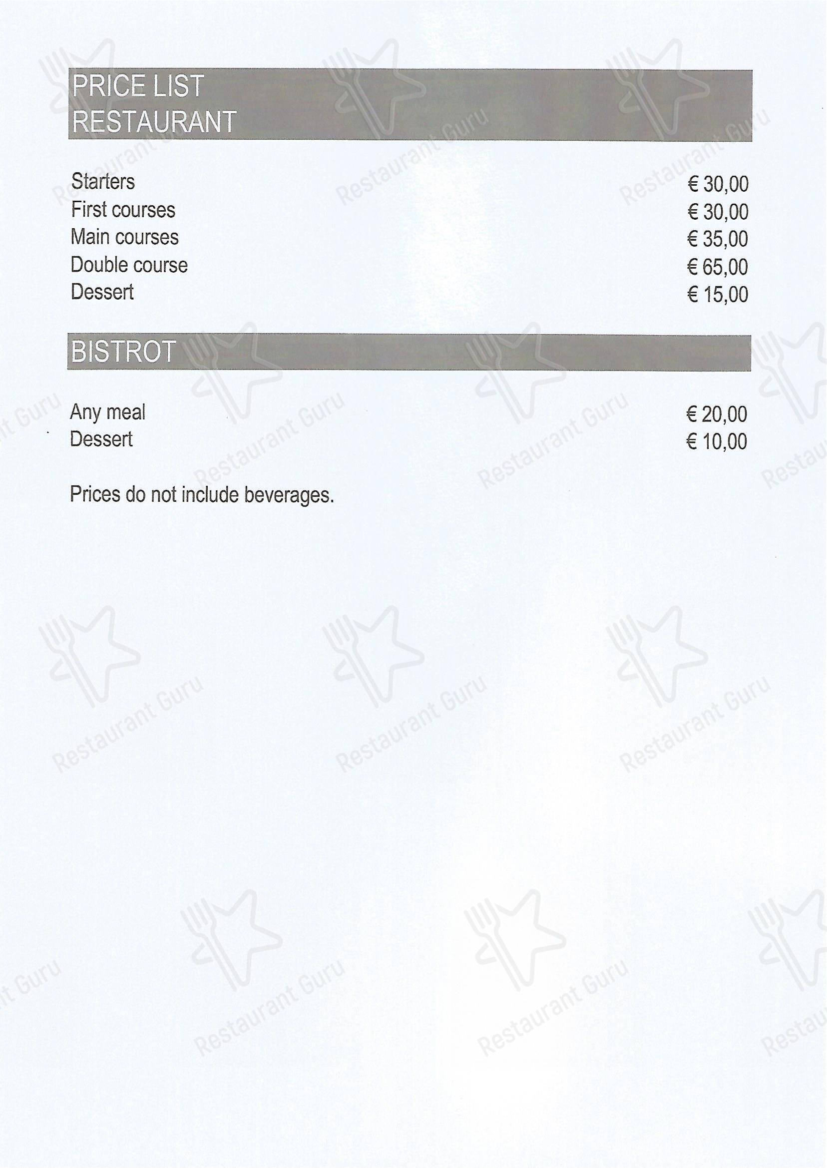 Ristorante Mary + Co in Bormio - Menu bar