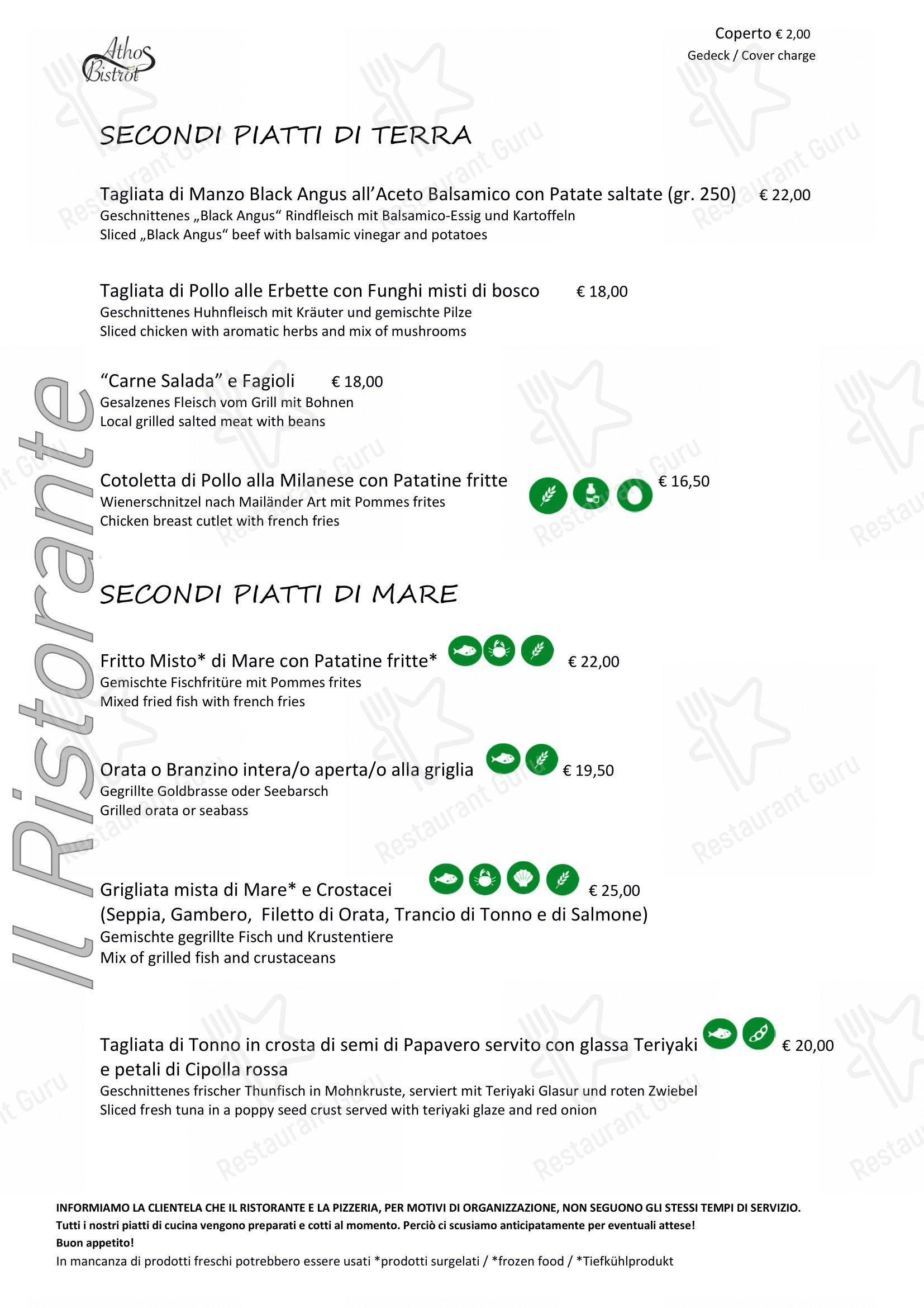 Menu per Ristorante Pizzeria La Villa ristorante