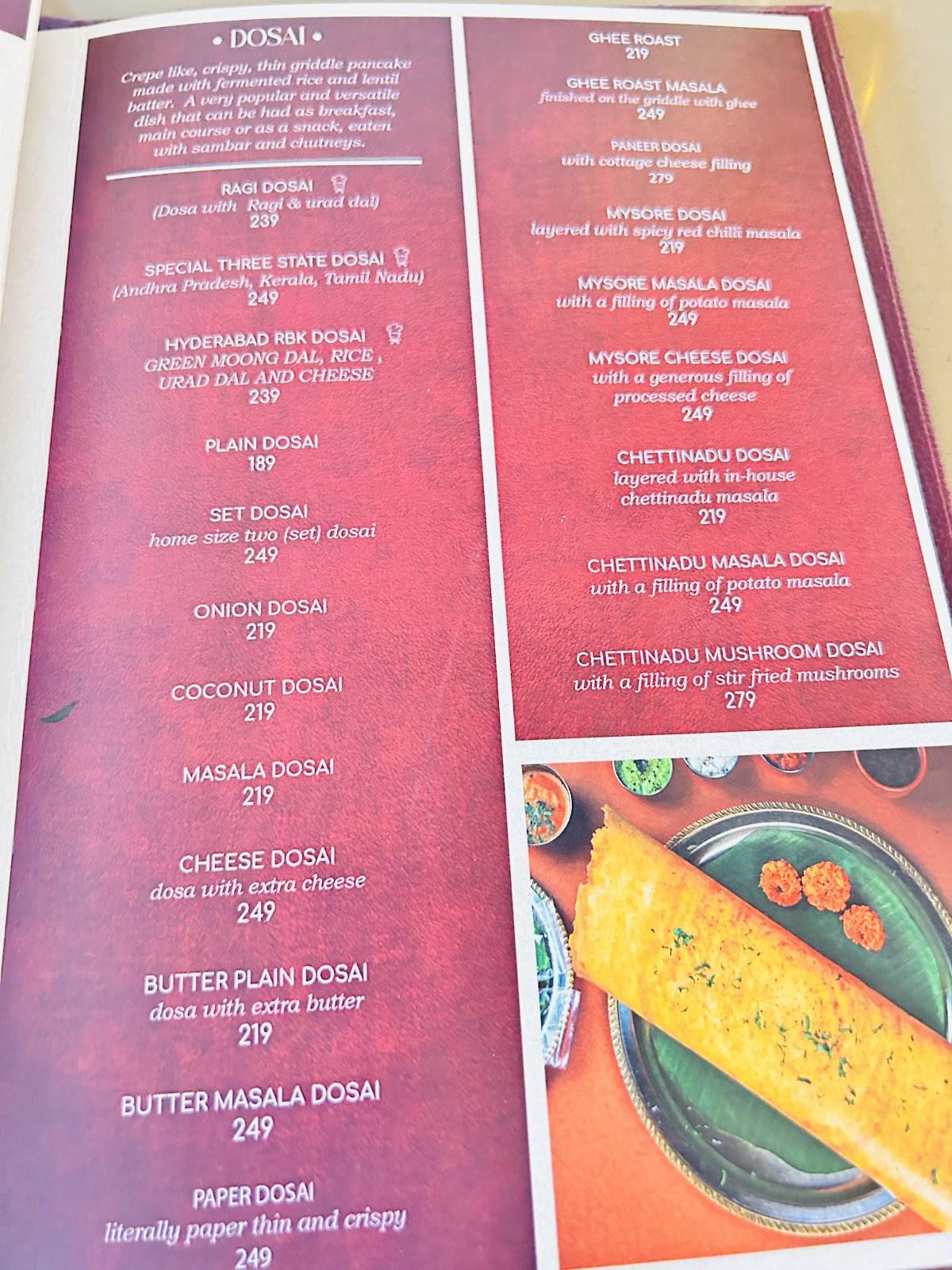 Sarvasya menu