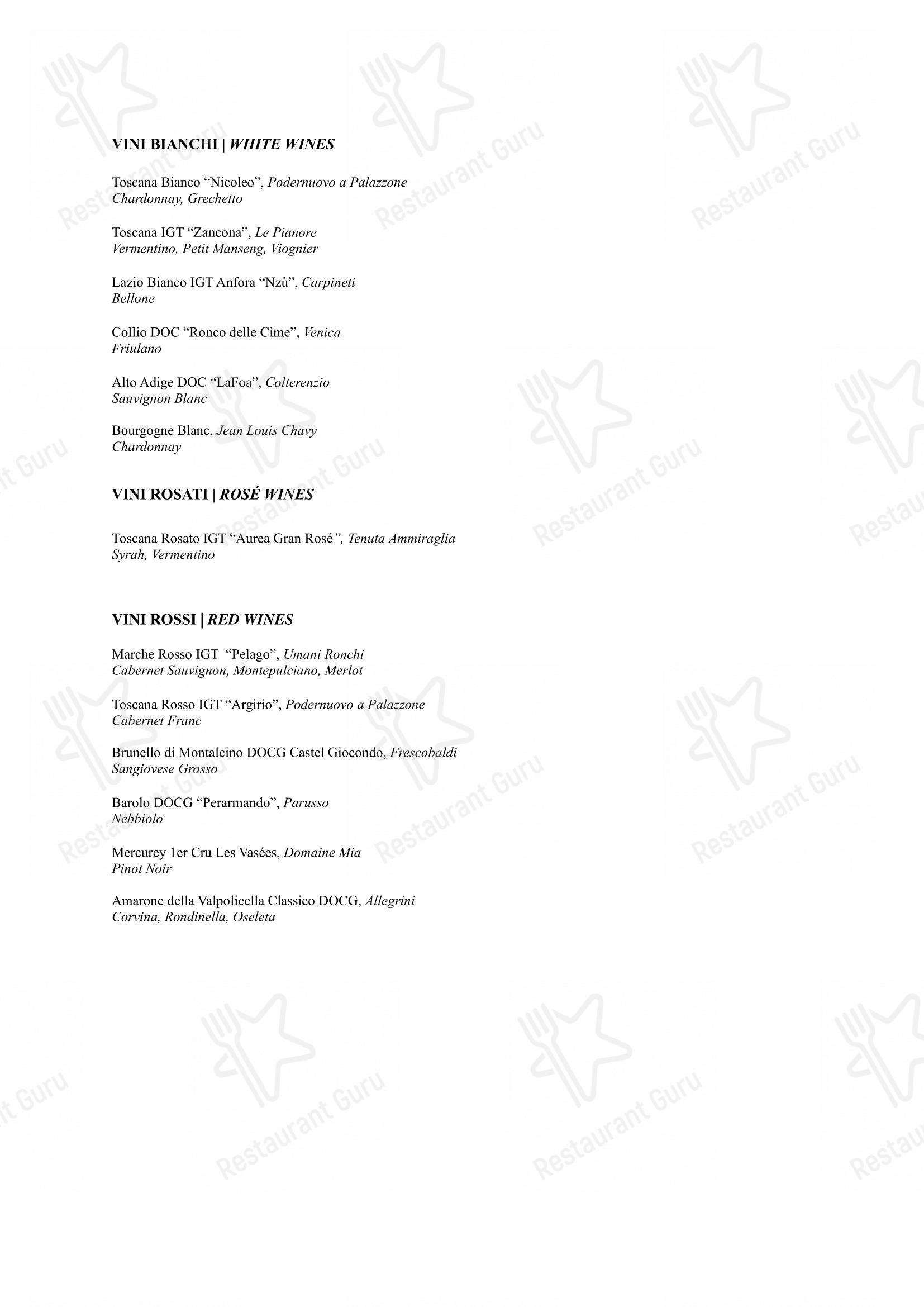 Il Caffè in Roma - Menu bar
