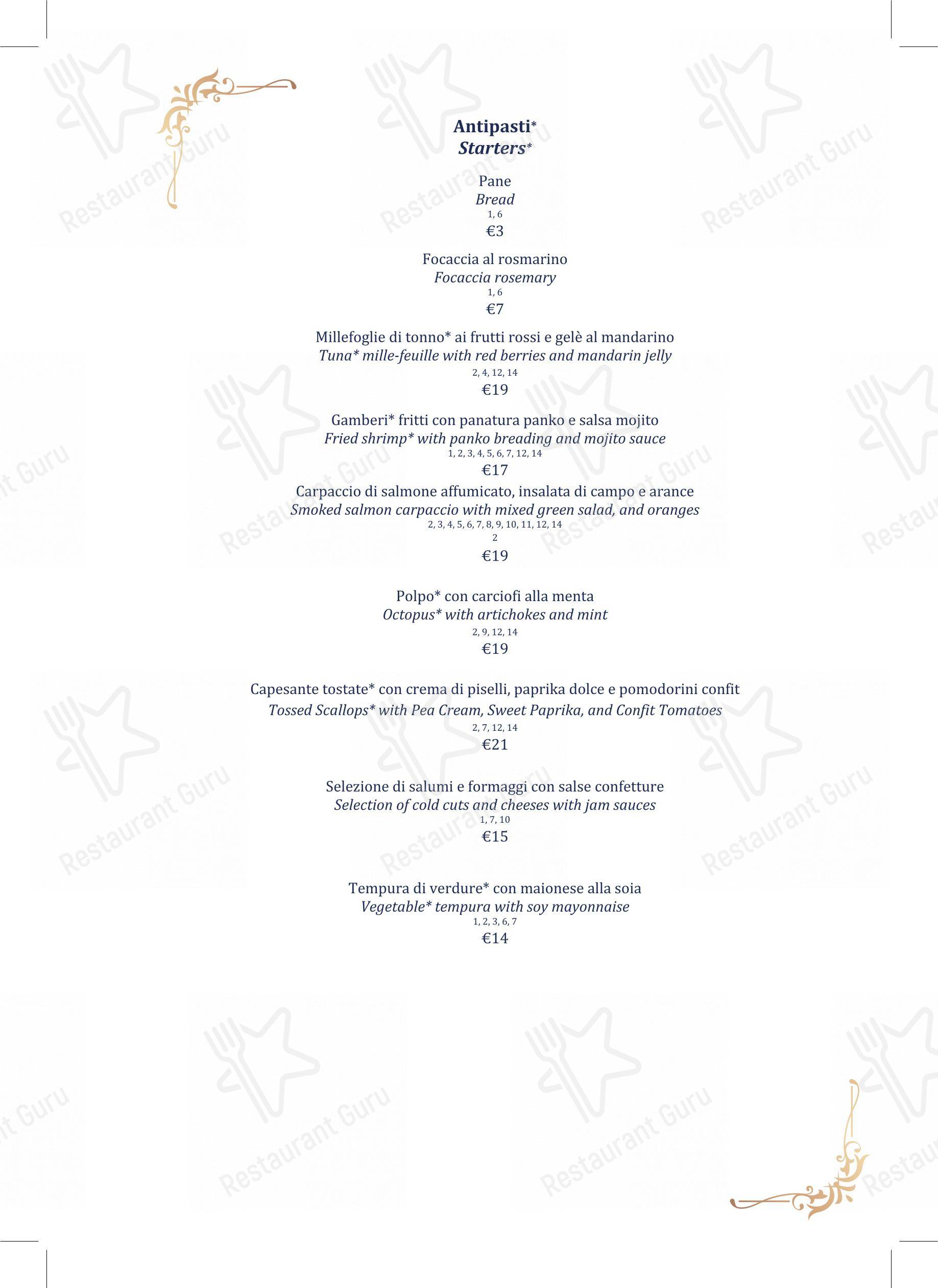 Menu per Terrazza Flavia ristorante