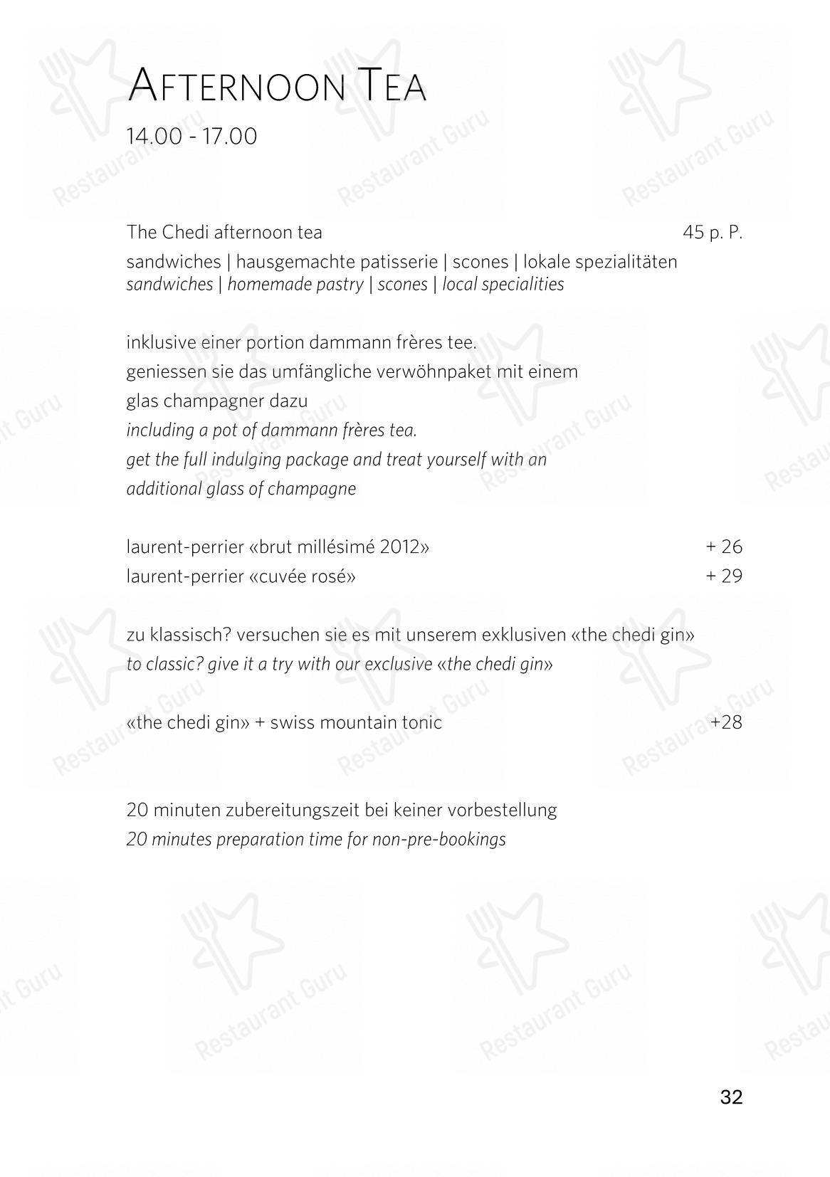 Menu di The Japanese at Gütsch on 2400 m - Menu
