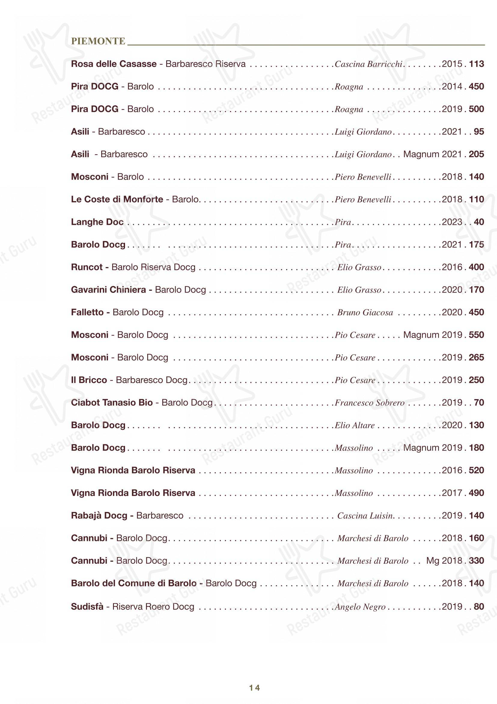 Menu di Trattoria I Masenini - Детское