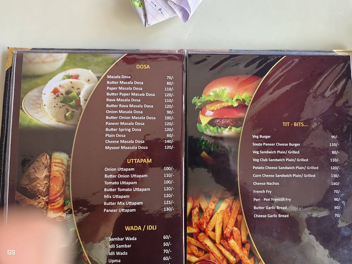 Food Corner menu