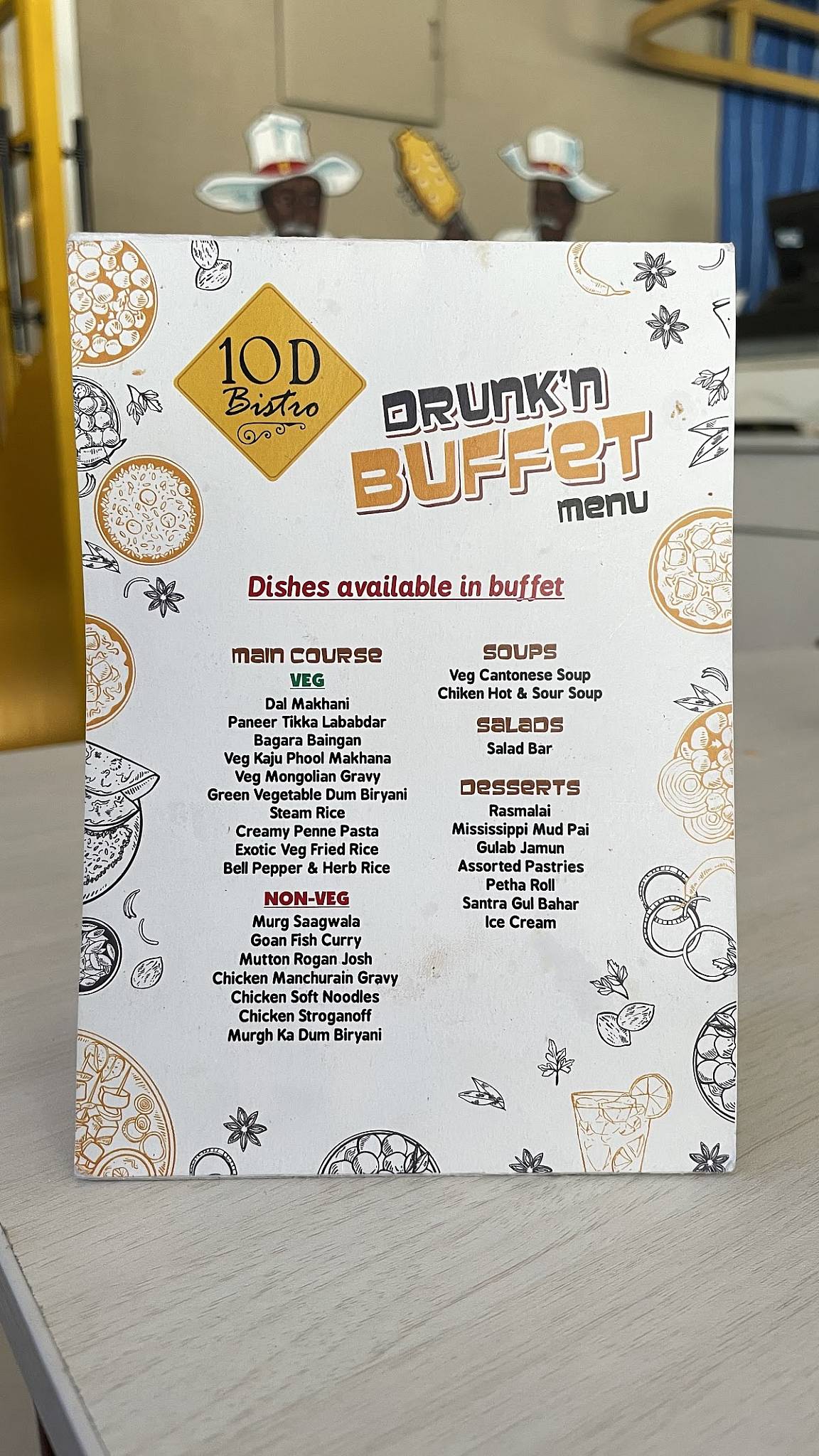 10D Bistro - Thrill City menu