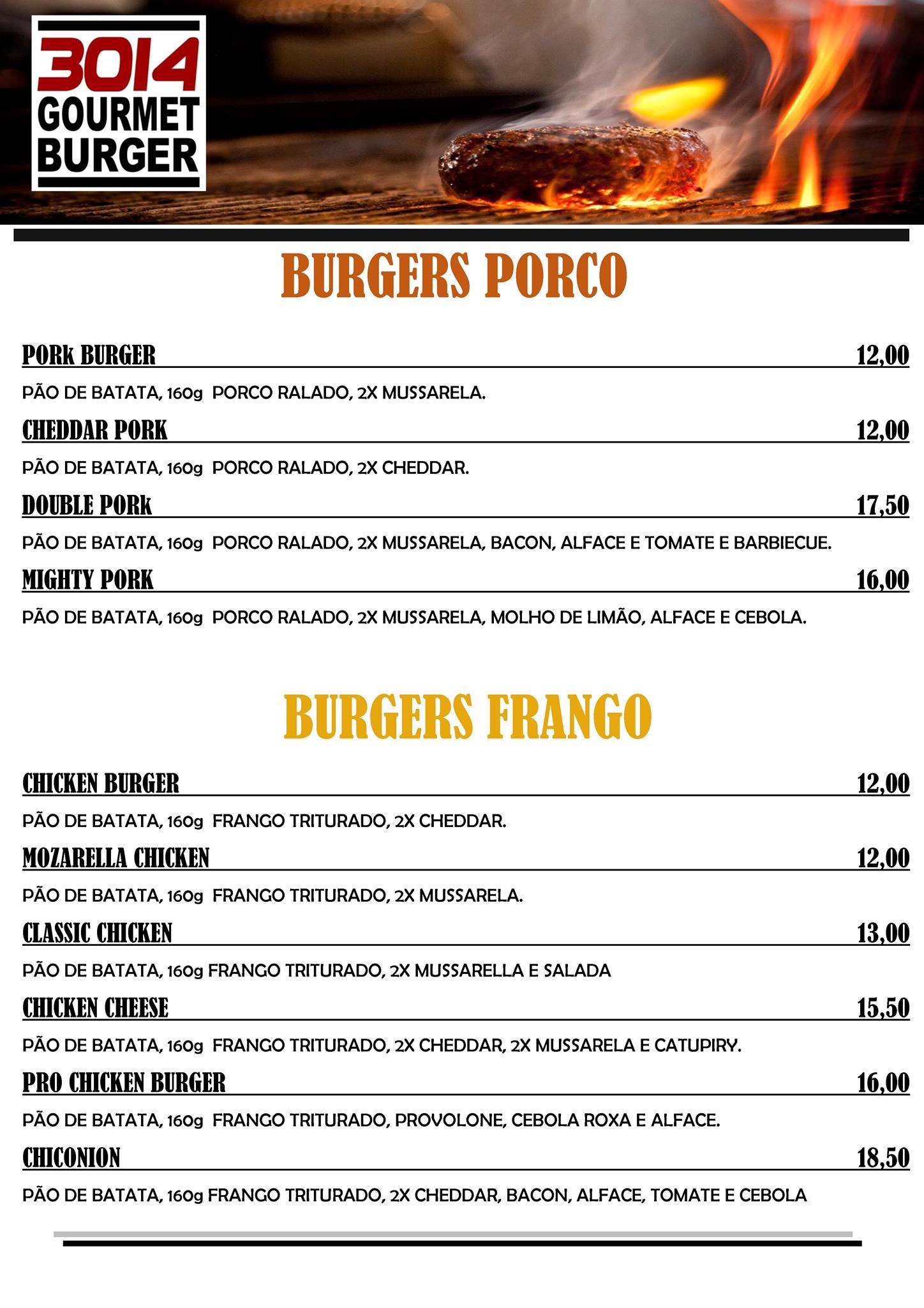 3014 Hamburgueria cardápio